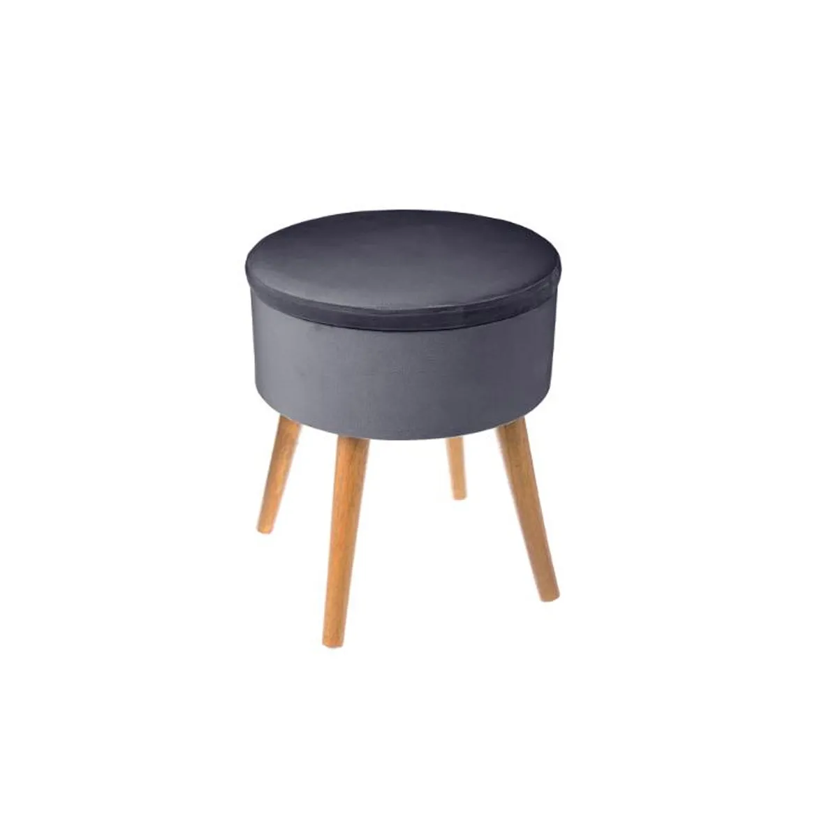 Atmosphera Tabouret coffre - Gris foncé