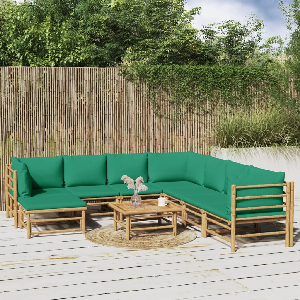 VidaXL Salon de jardin 9 pièces avec coussins - vue 3
