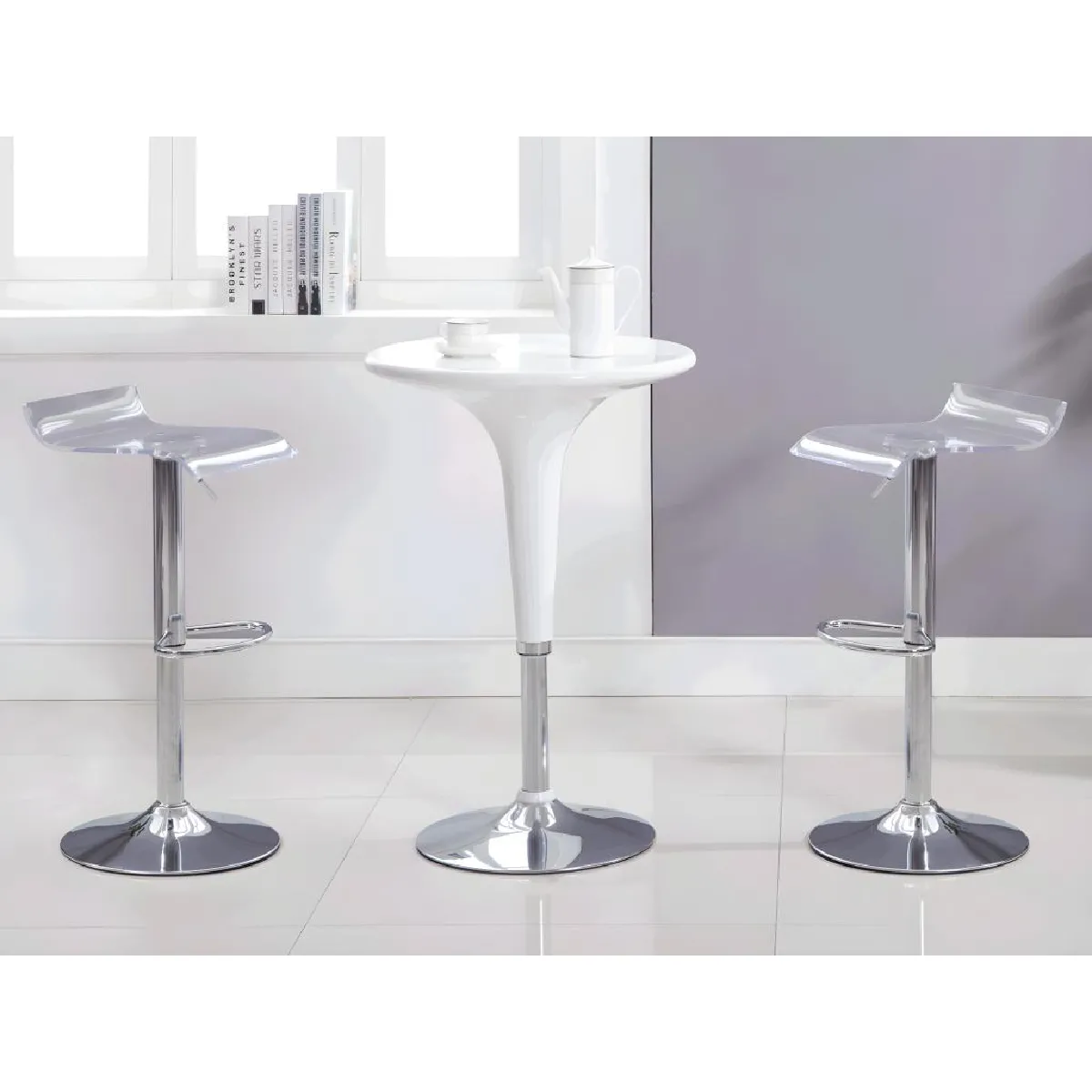 Vente-Unique Tabourets de bar OLIVER - Transparent