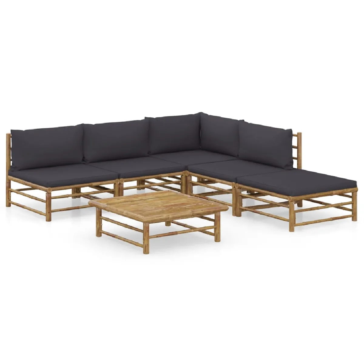 vidaXL Salon Naturel Jardin Bambou - vue 7