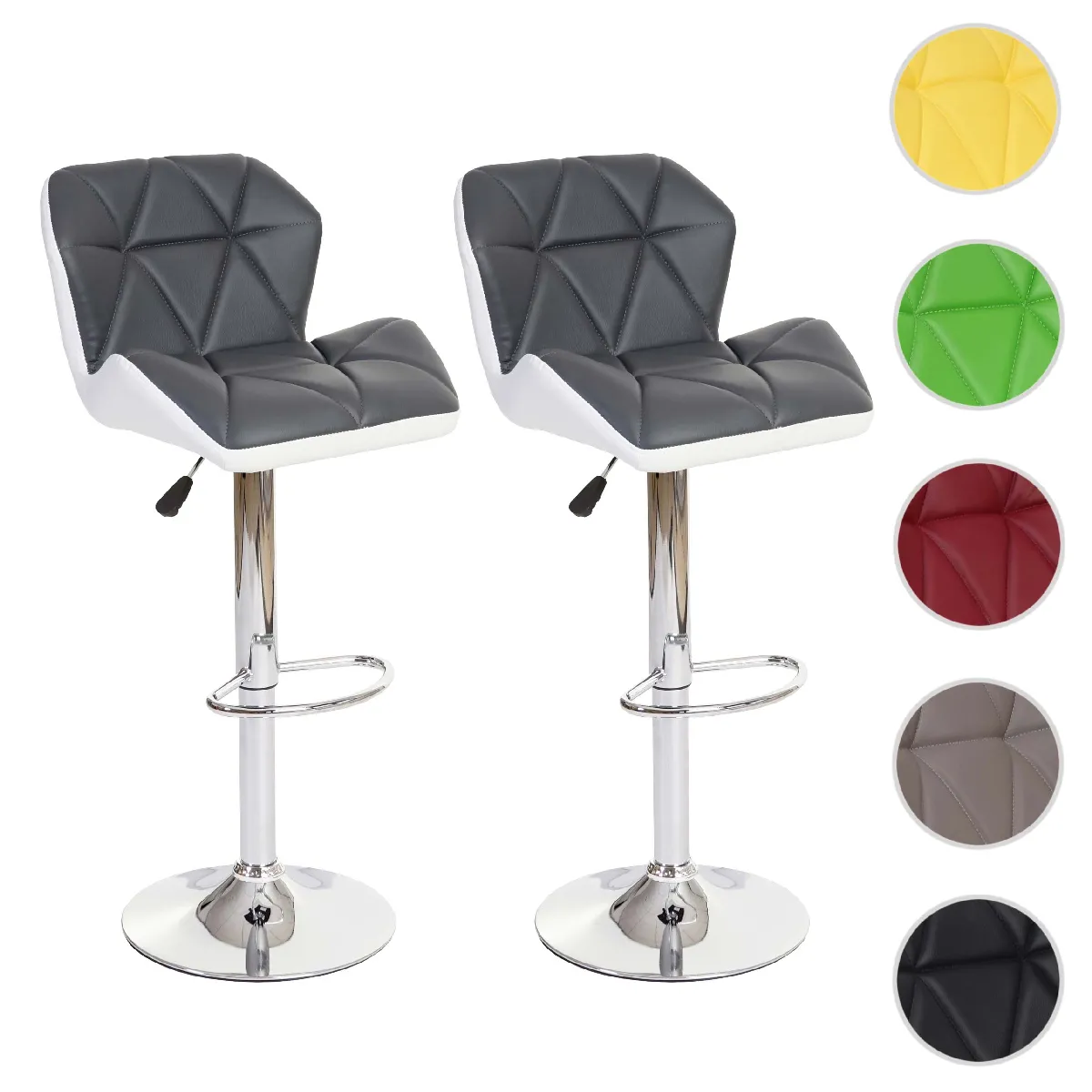 Mendler Gris Lot De 2 Tabourets De Bar