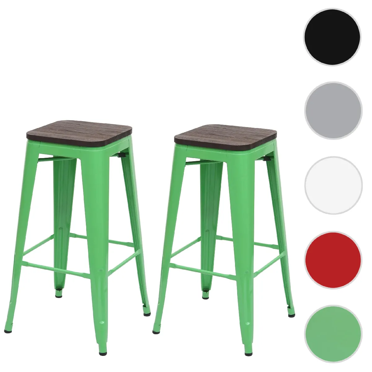 Mendler Tabourets de bar métal - vue 5
