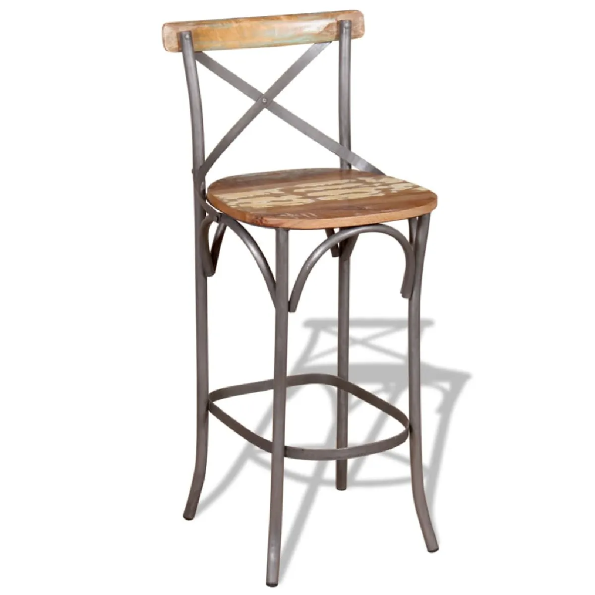 vidaXL Tabouret de bar Bois récupération - vue 2