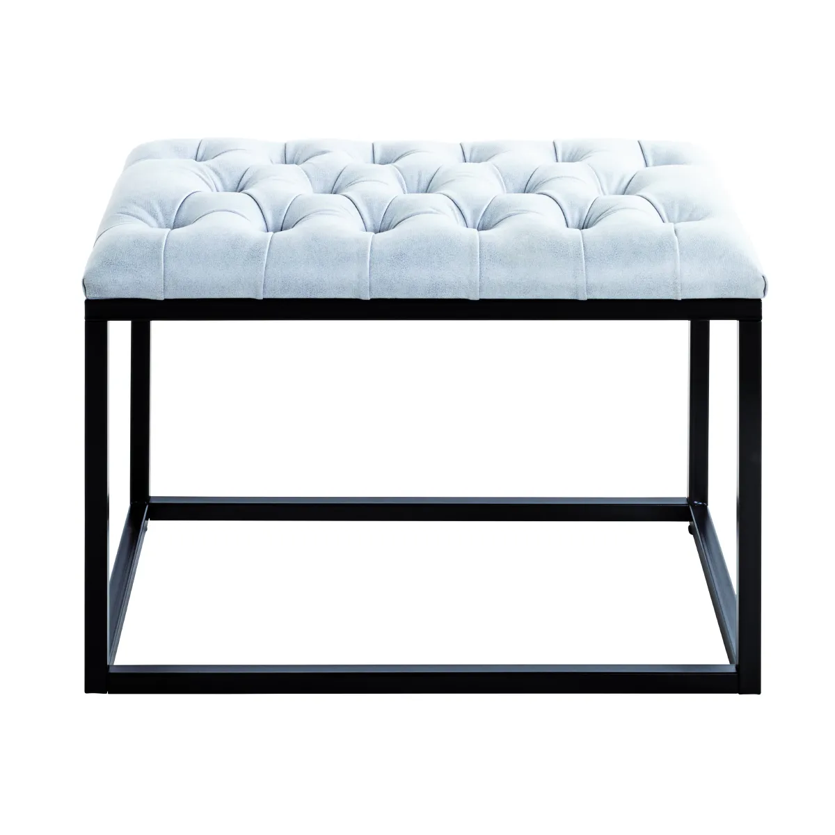 Pegane Tabouret acier simili-cuir - Gris Pegane Tabouret acier simili-cuir - Gris
