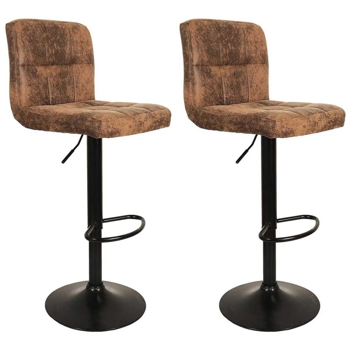 The home deco factory Lot de 2 tabourets de bar - Marron The home deco factory Lot de 2 tabourets de bar - Marron