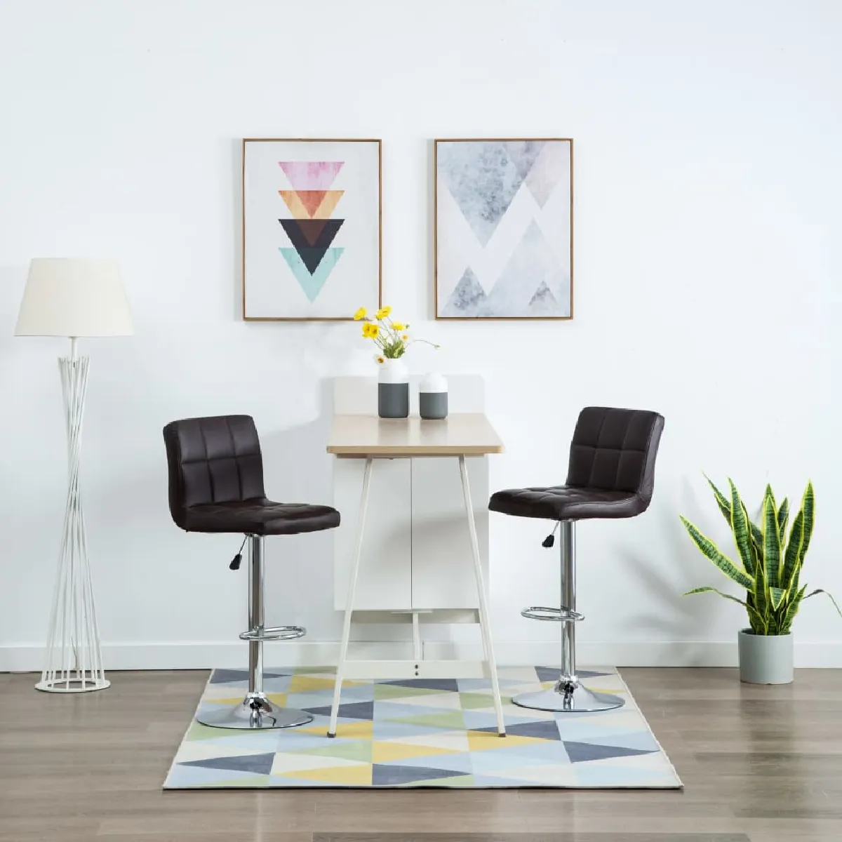 Vidaxl Marron Tabourets De Bar Lot De 2