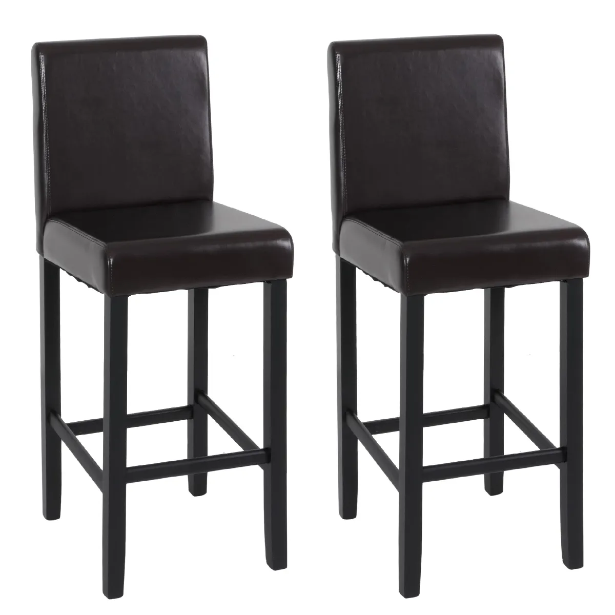 Mendler Marron Tabouret De Bar Cuir