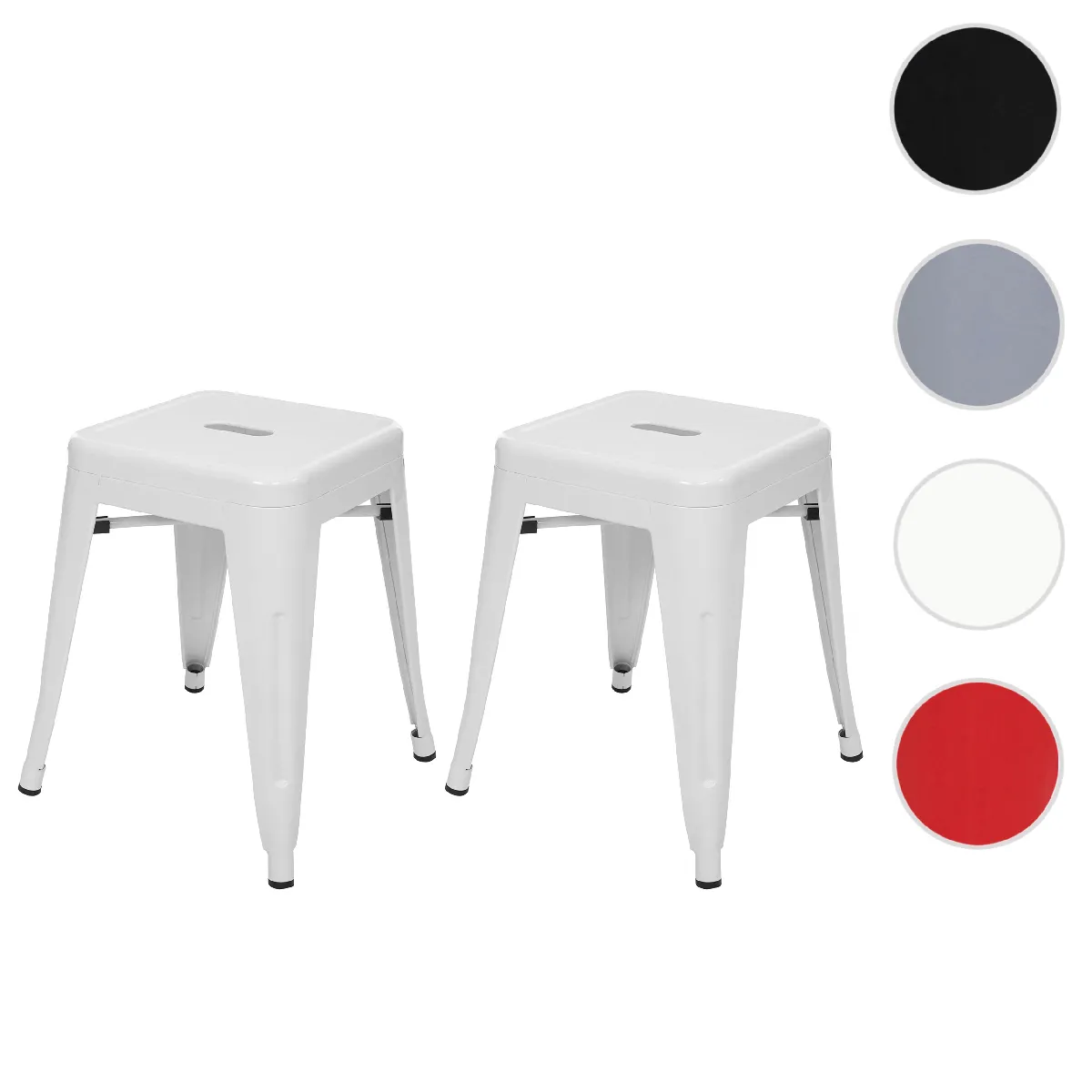 Mendler Blanc Tabouret De Bar