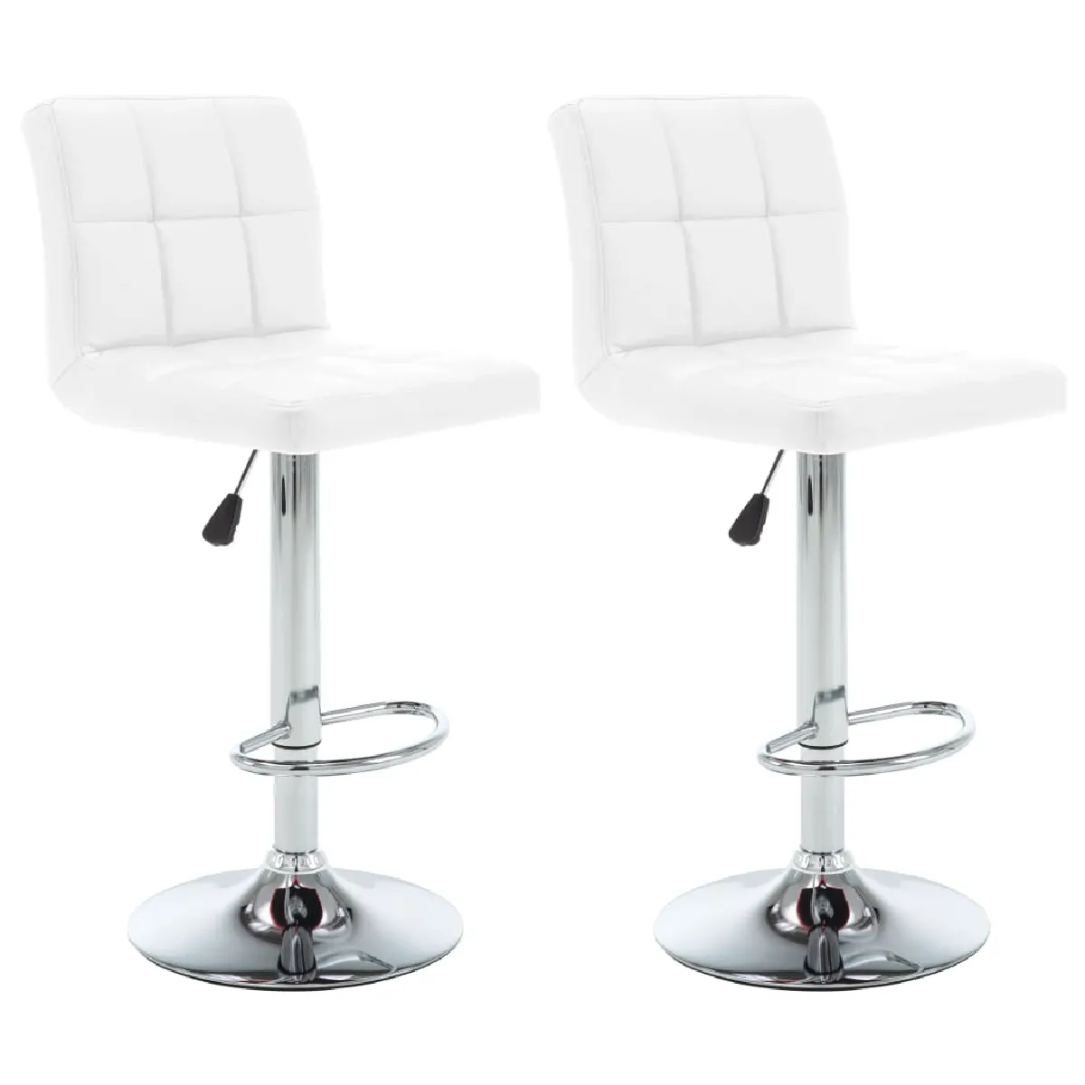 Vidaxl Blanc Tabourets De Bar Lot De 2