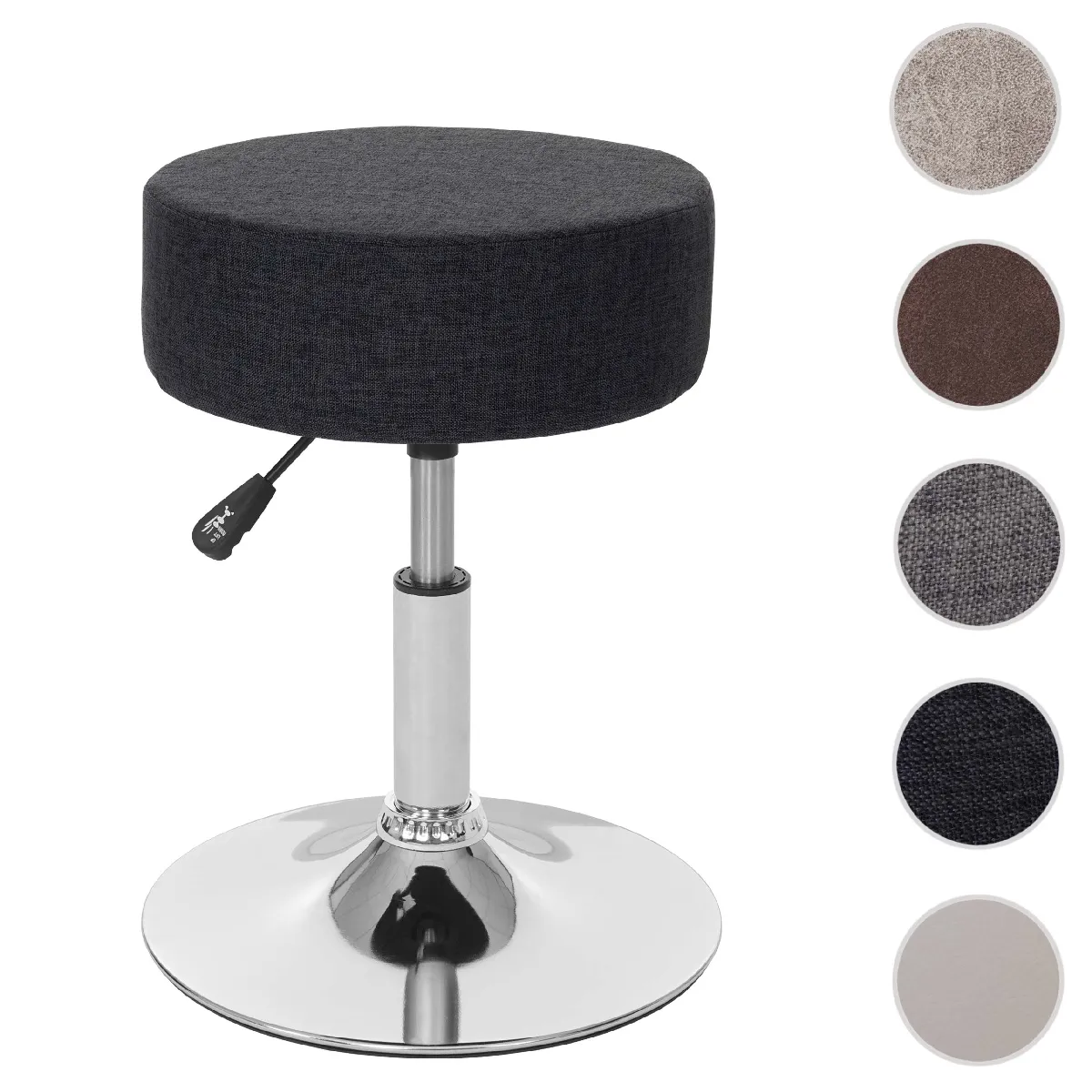 Mendler Gris Tabouret Pivotant