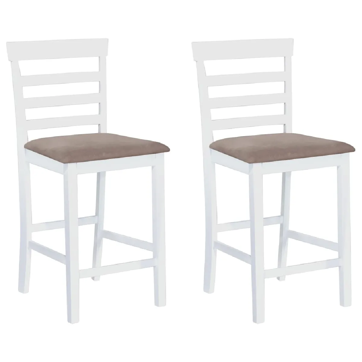 vidaXL Chaises de bar - Blanc