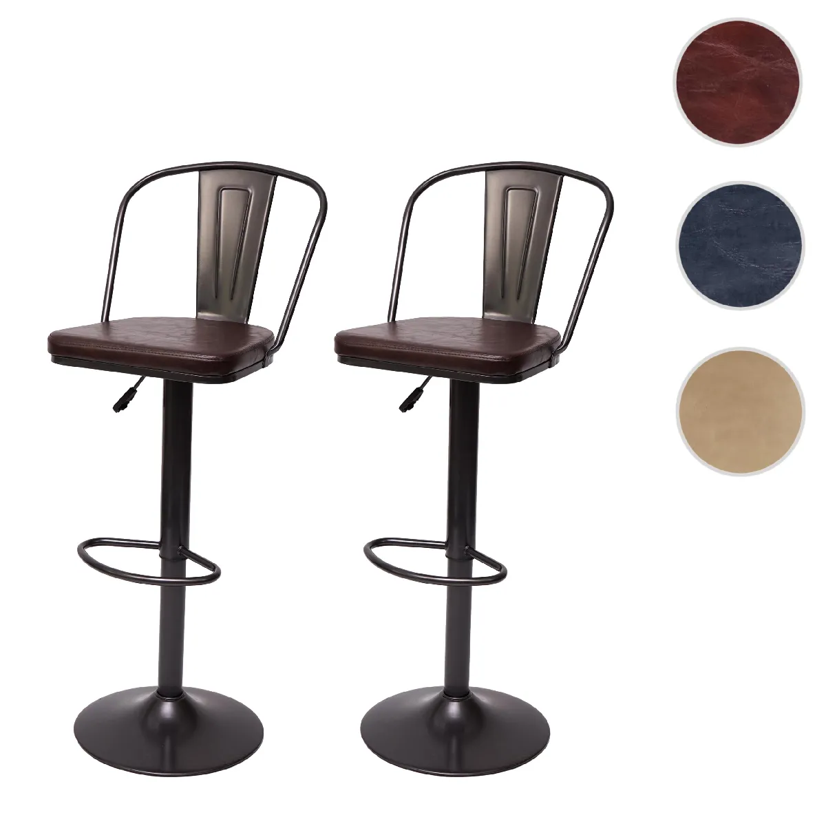 Mendler Noir Tabouret De Bar