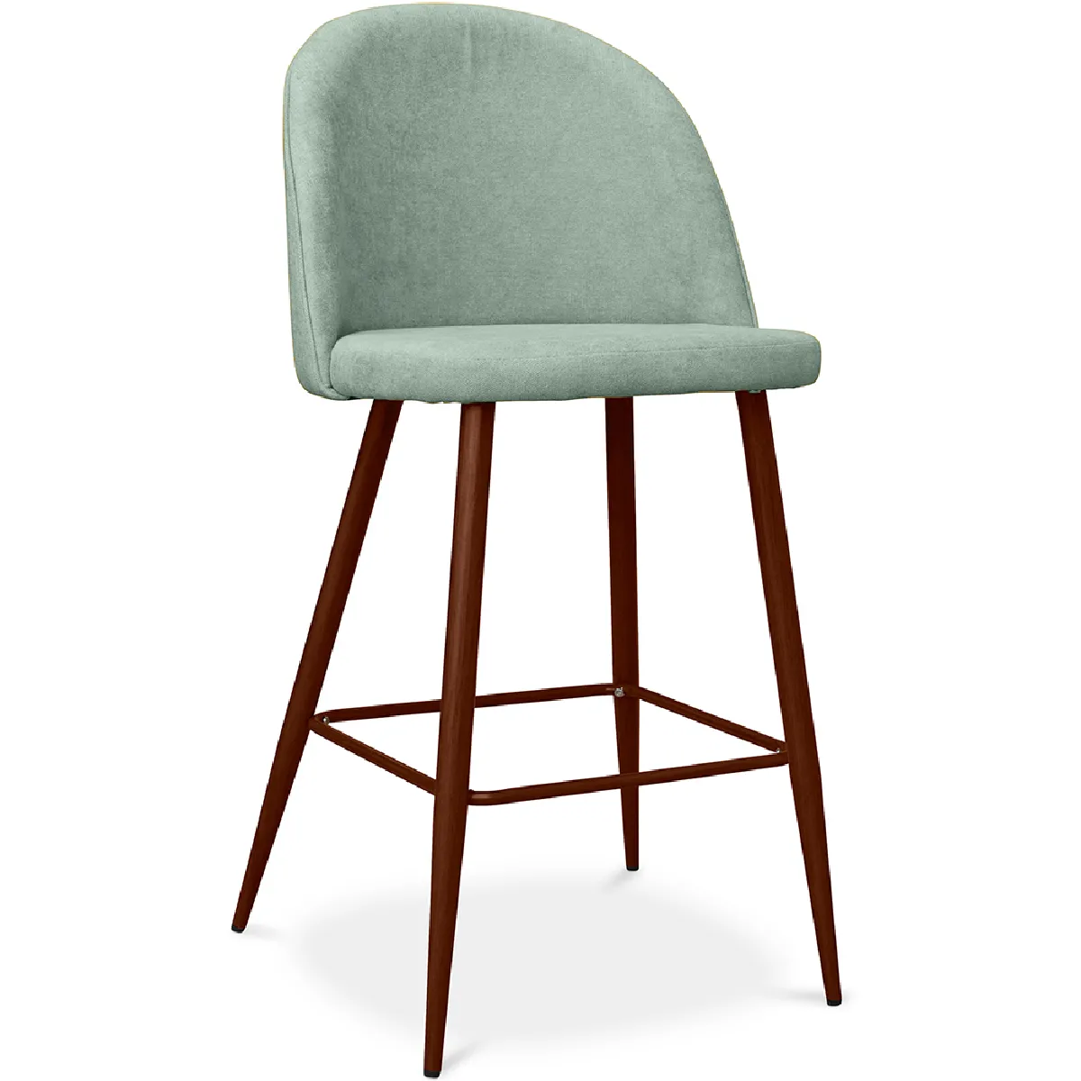 Tabouret rembourré en tissu - Design scandinave - 66cm- Evelyne Bleu pastel Tabouret rembourré en tissu - Design scandinave - 66cm- Evelyne Bleu pastel