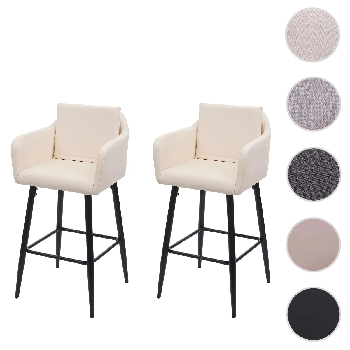 Mendler Tabourets De Bar - Crème