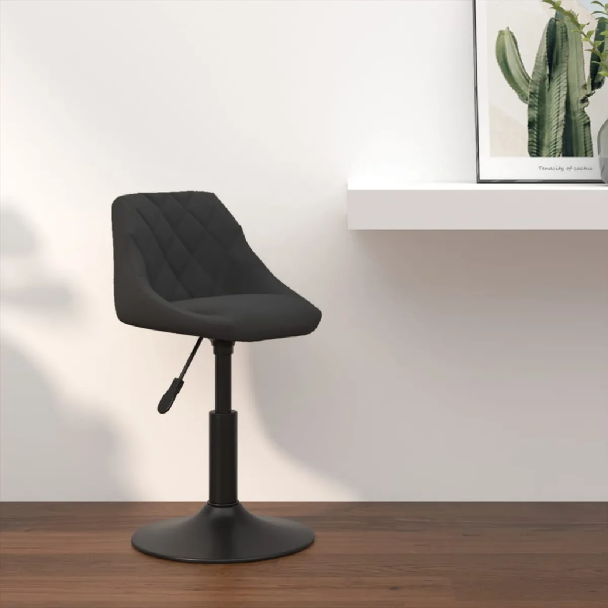 vidaXL Tabouret de bar - Velours Noir