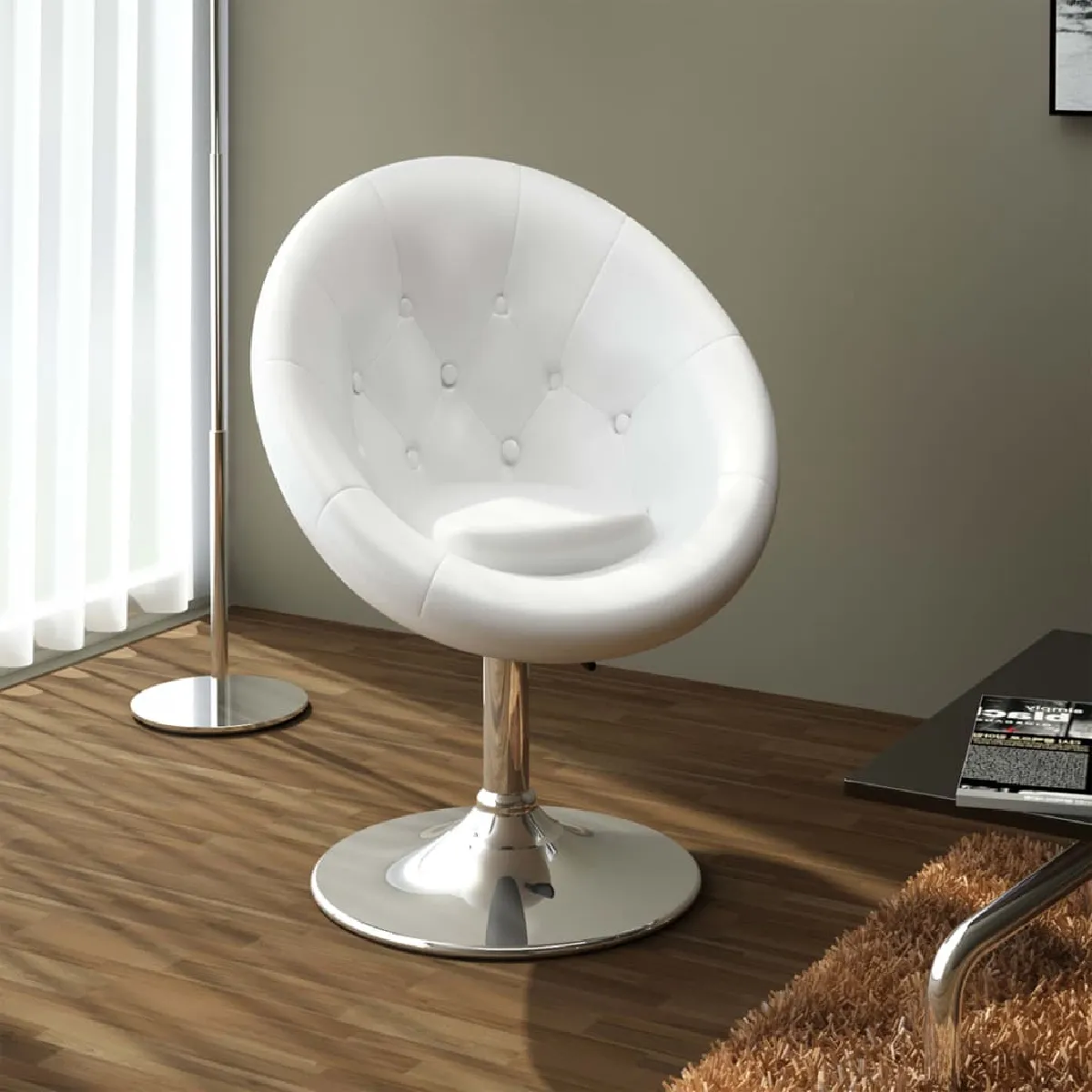vidaXL Tabouret de Bar - Blanc