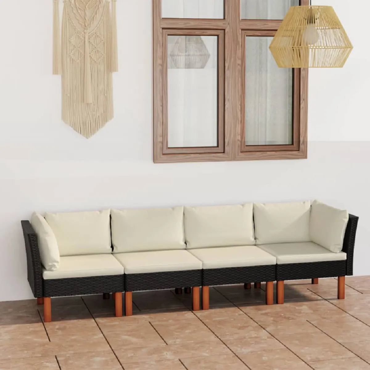 vidaXL Canapé de jardin 4 places - vue 3