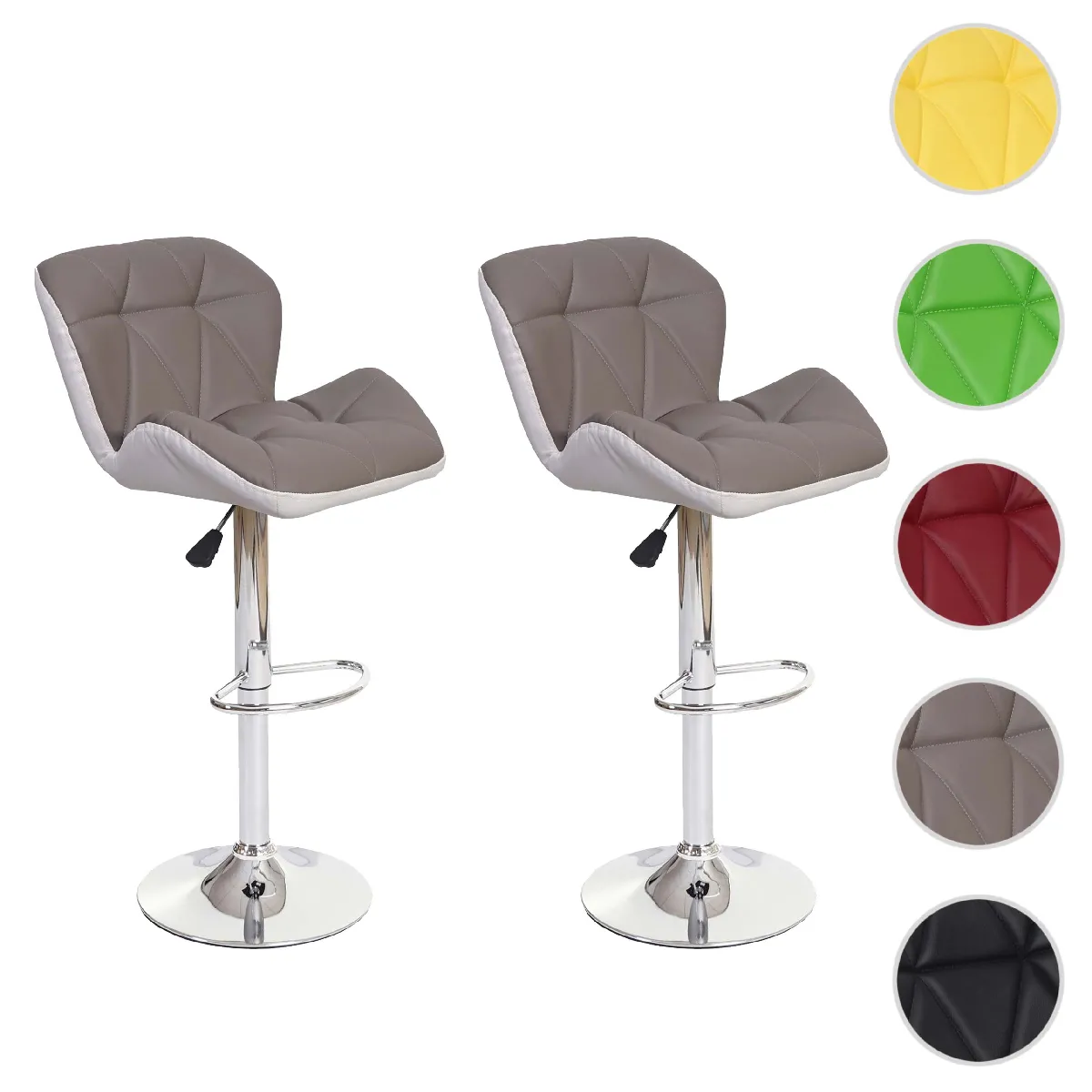 Mendler Tabourets De Bar Lot De 2 - Taupe