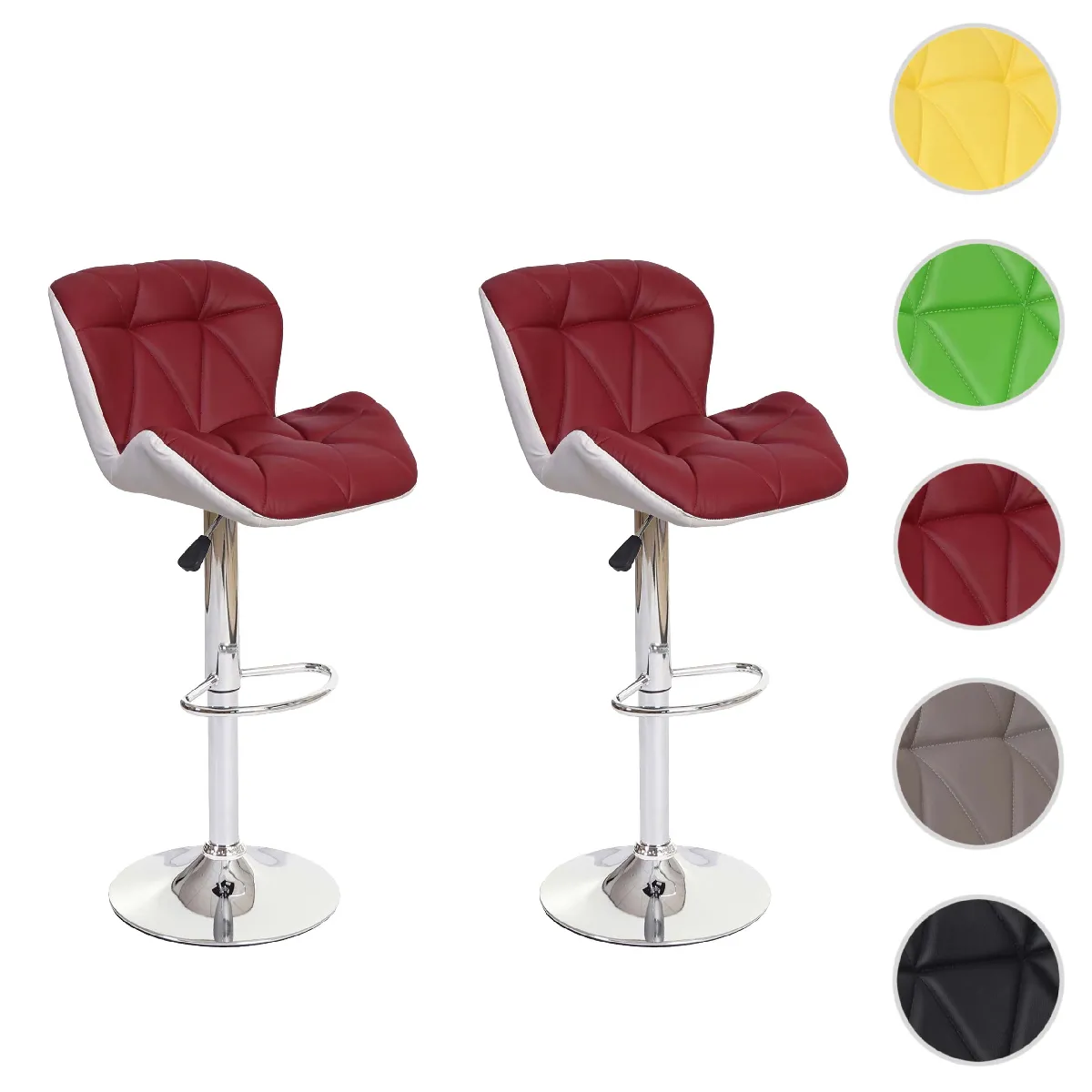 Mendler Tabouret de bar relevable - Bordeaux