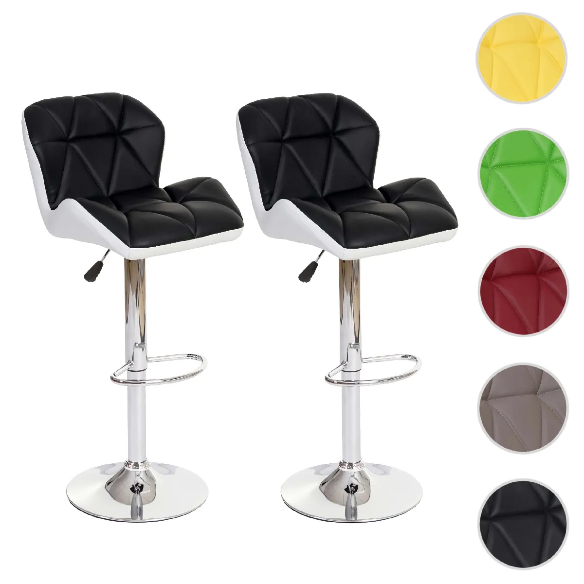 Mendler Noir Tabouret De Bar Similicuir