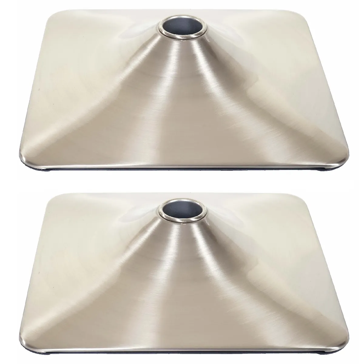 Mendler Lot De 2 Plateaux De Sol Pour Tabouret De Bar - Chromé