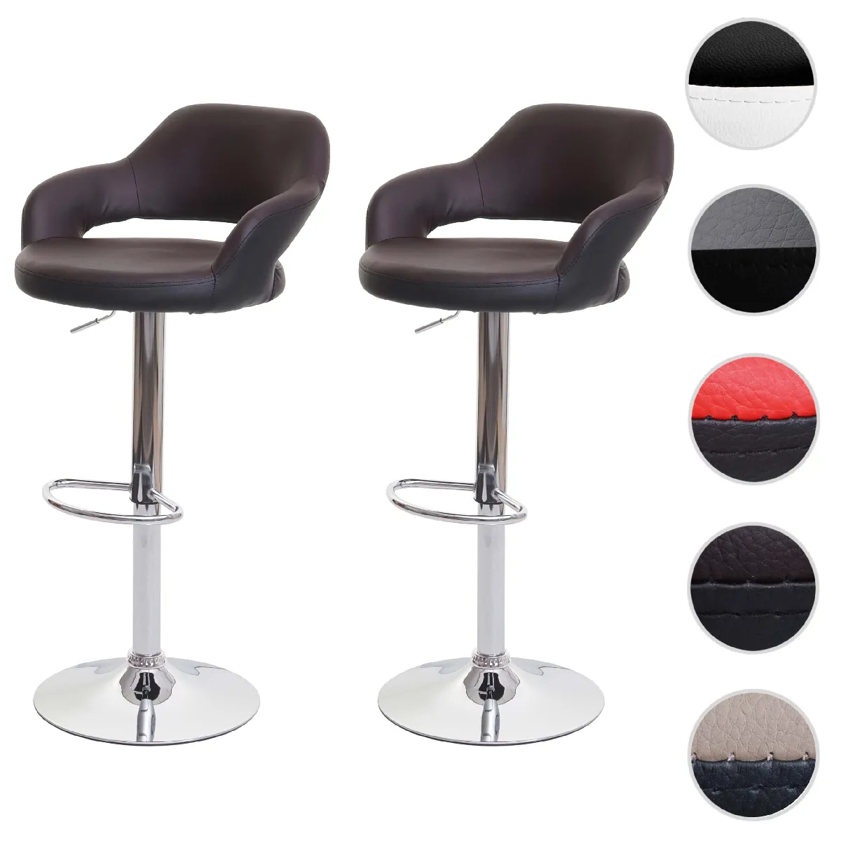 Mendler Tabouret De Bar Pivotant - Brun