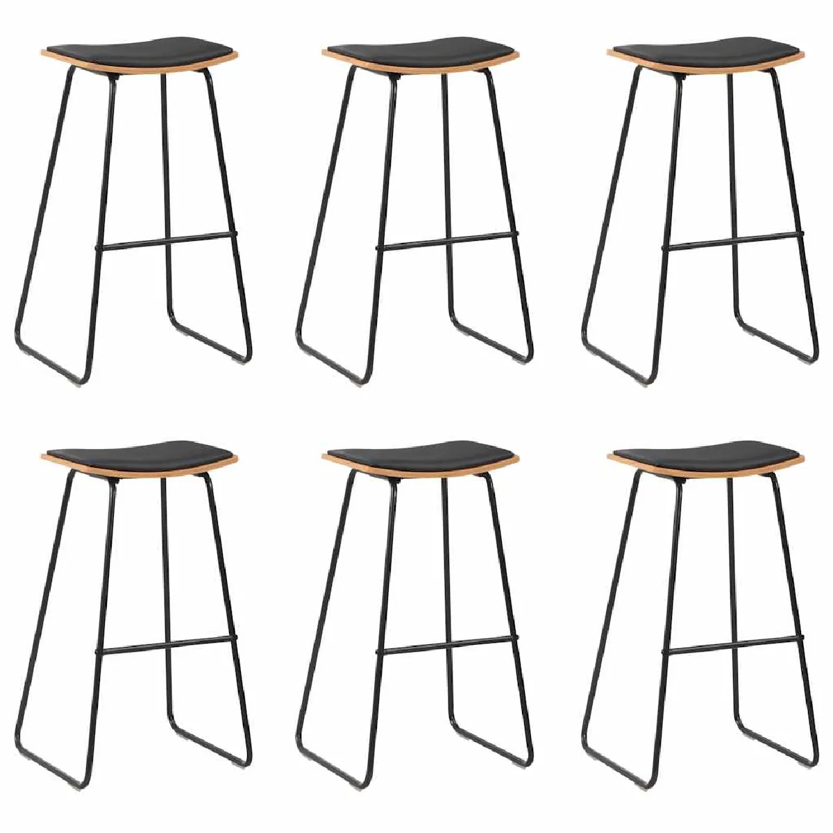 Vidaxl Tabourets Lot De 6 Similicuir