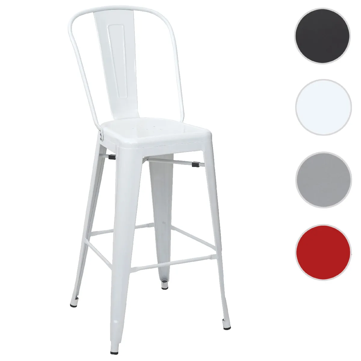 Mendler Blanc Tabouret De Bar