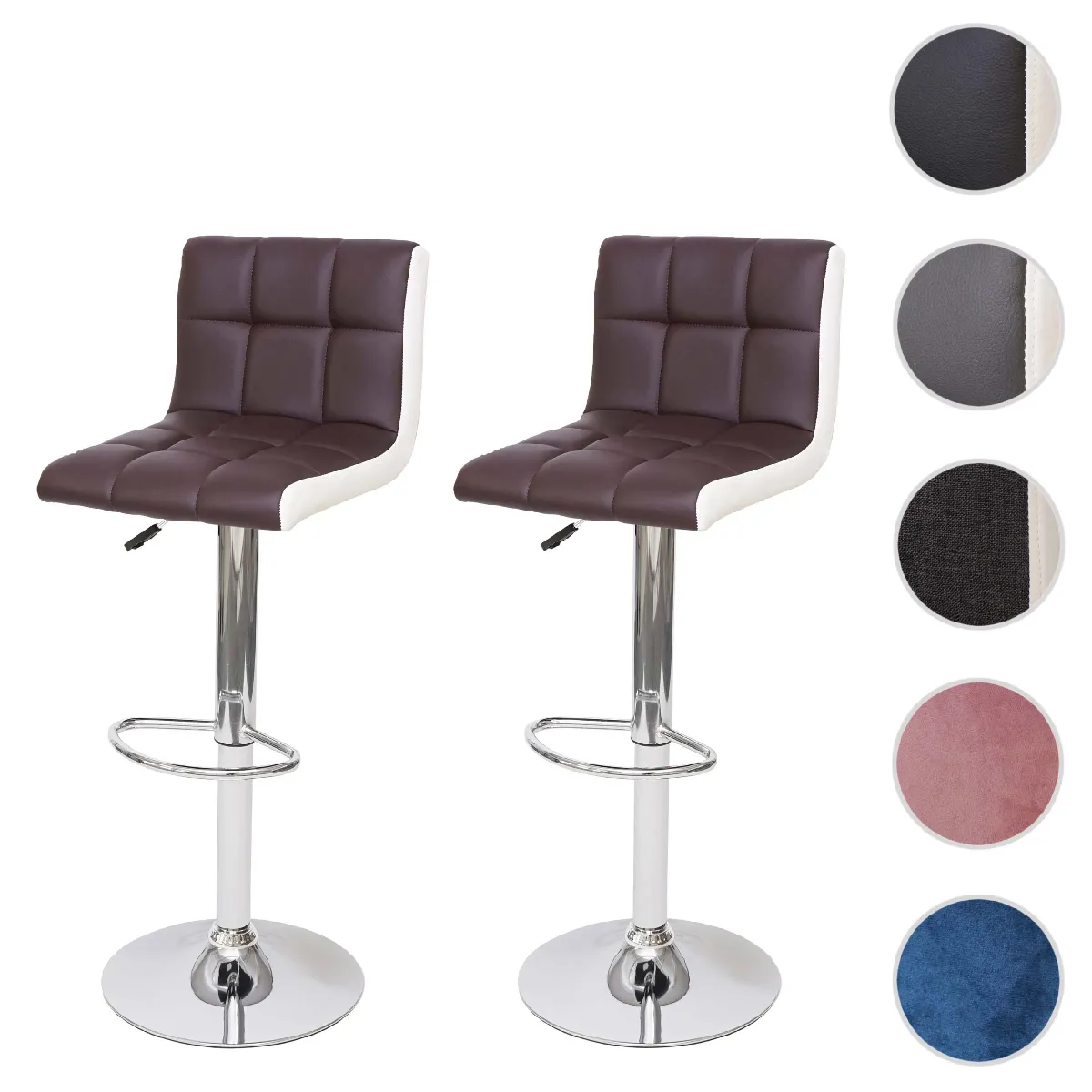 Mendler Marron Lot De 2 Tabourets De Bar