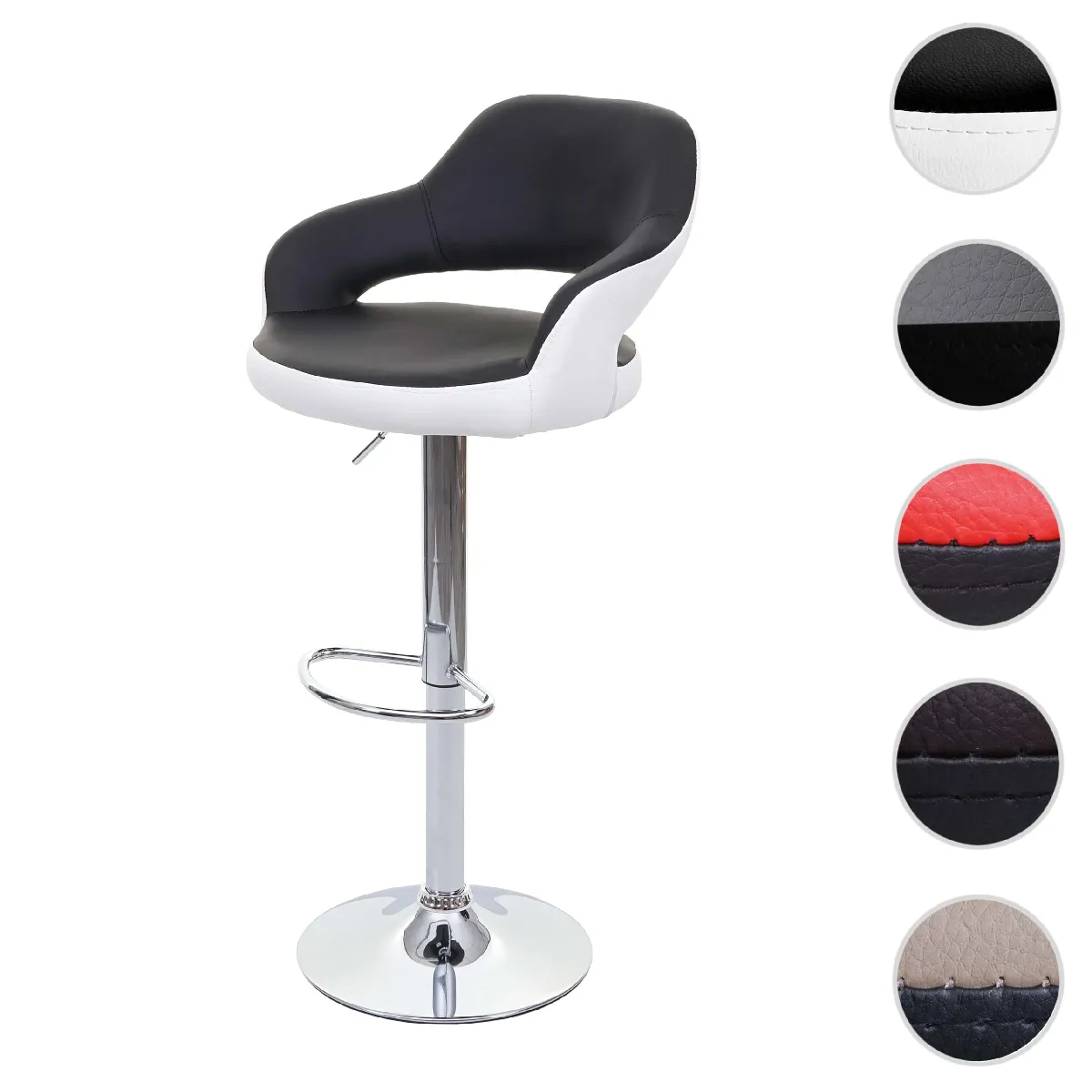 Mendler Noir Tabouret De Bar Pivotant