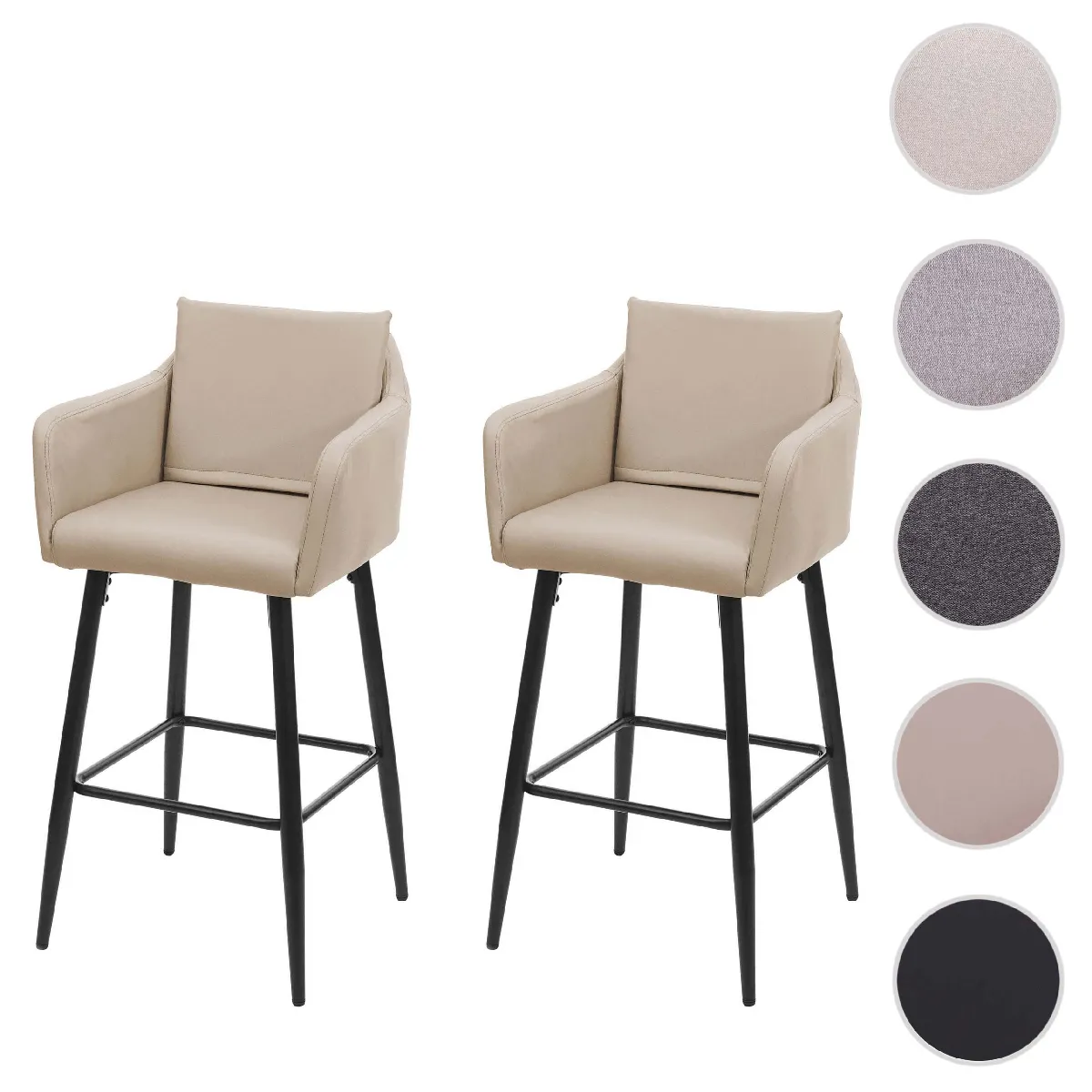Mendler Tabourets de bar - Taupe Mendler Tabourets de bar - Taupe