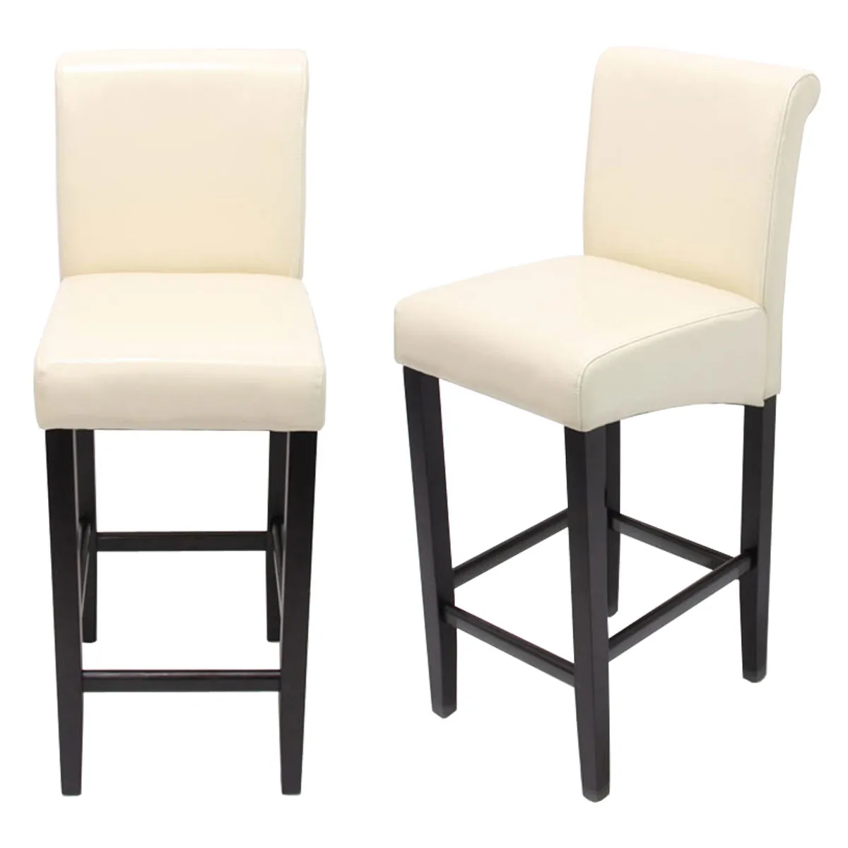 Mendler Lot De 2 Tabourets De Bar Rétro - Crème