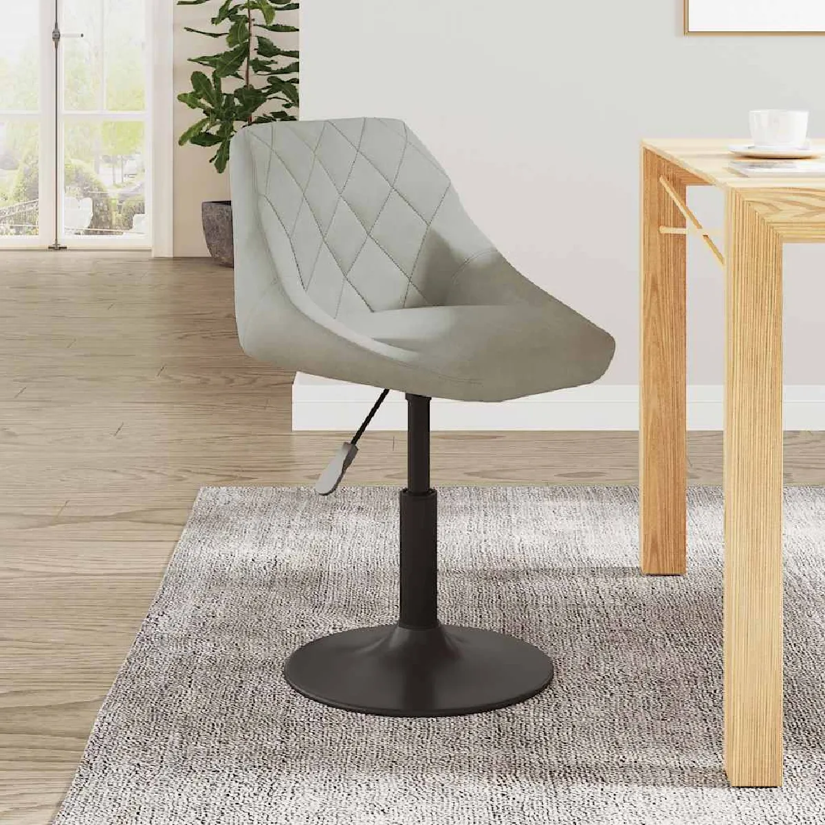 Non Communiqué Gris Vidaxl Tabouret De Bar Clair Velours335316 - Image 2
