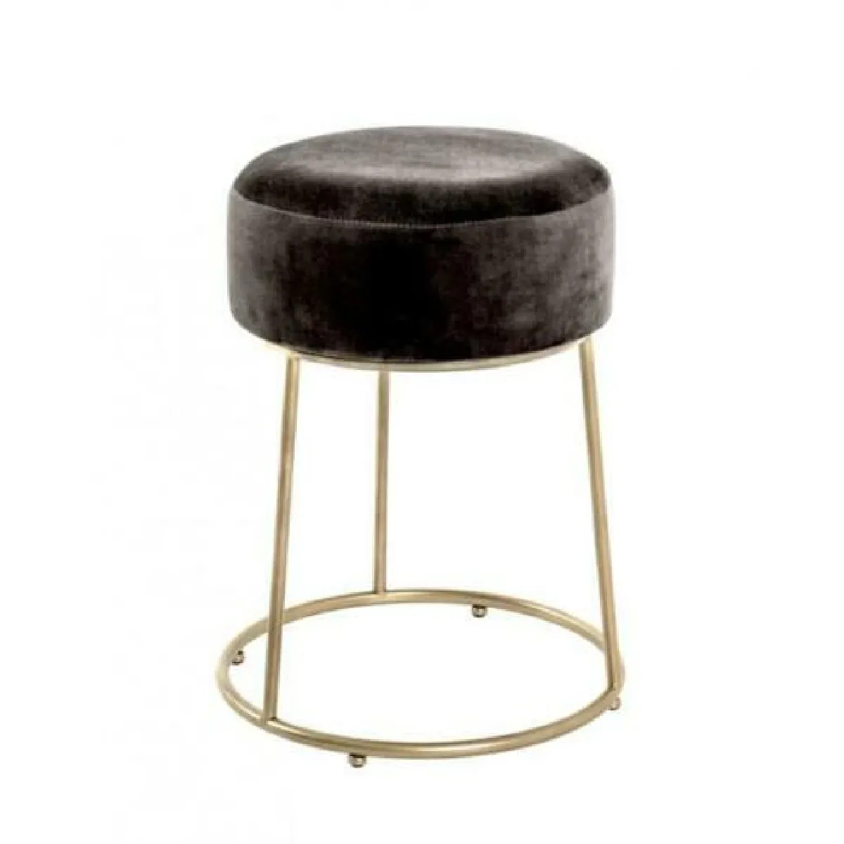 Pegane Tabouret velours - Gris Pegane Tabouret velours - Gris