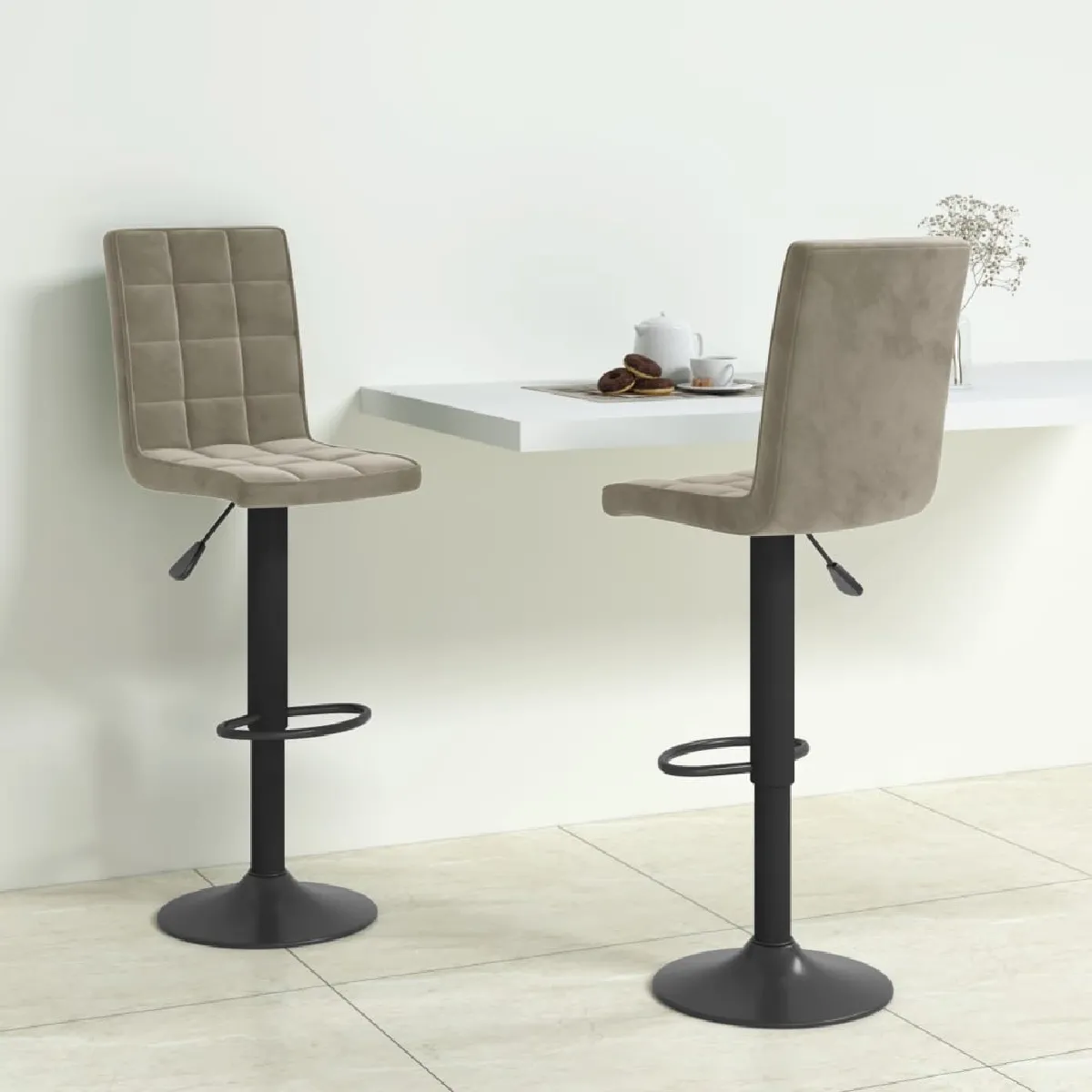 Vidaxl Gris/Clair Tabourets De Bar
