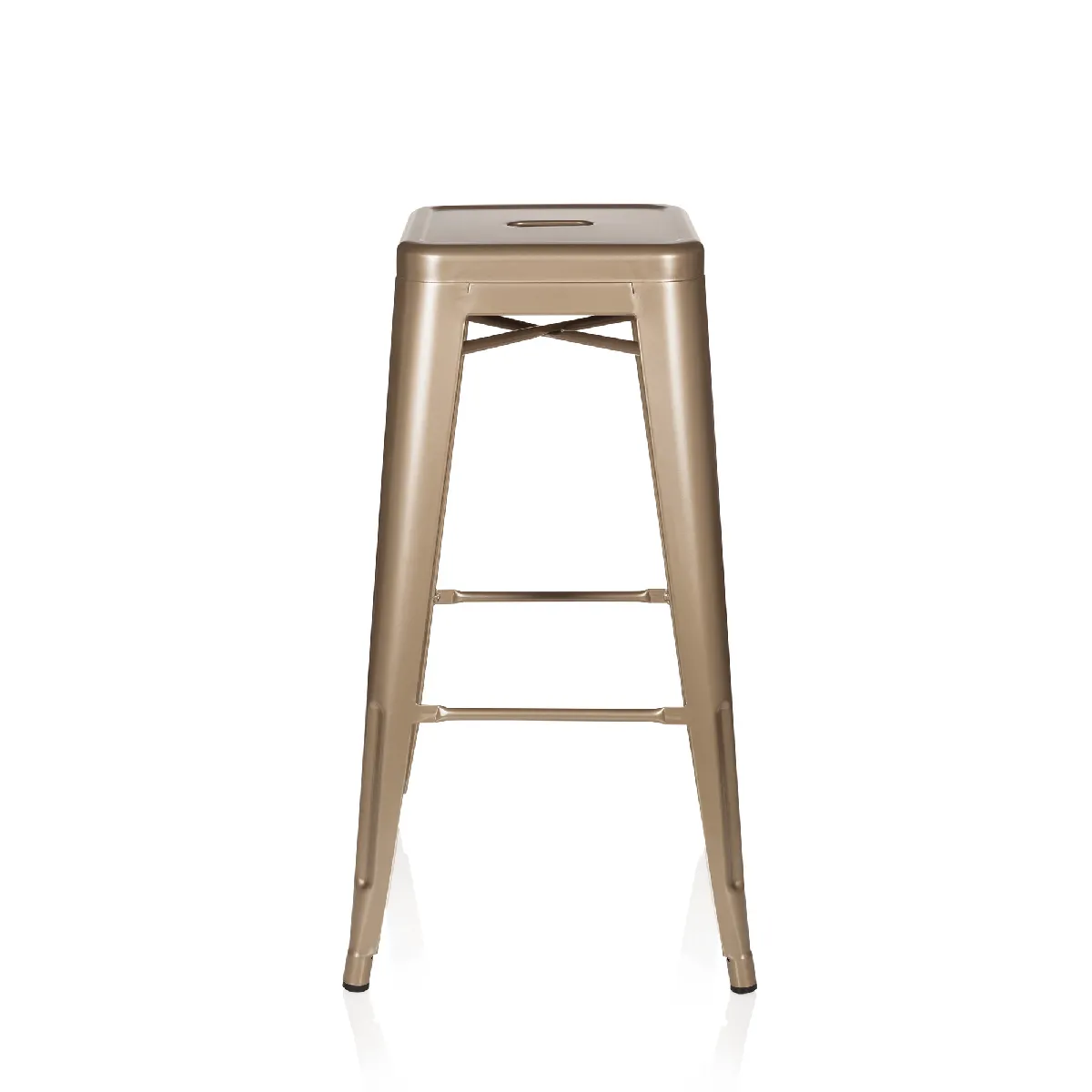 Hjh office Tabouret de bar métal - Champagne