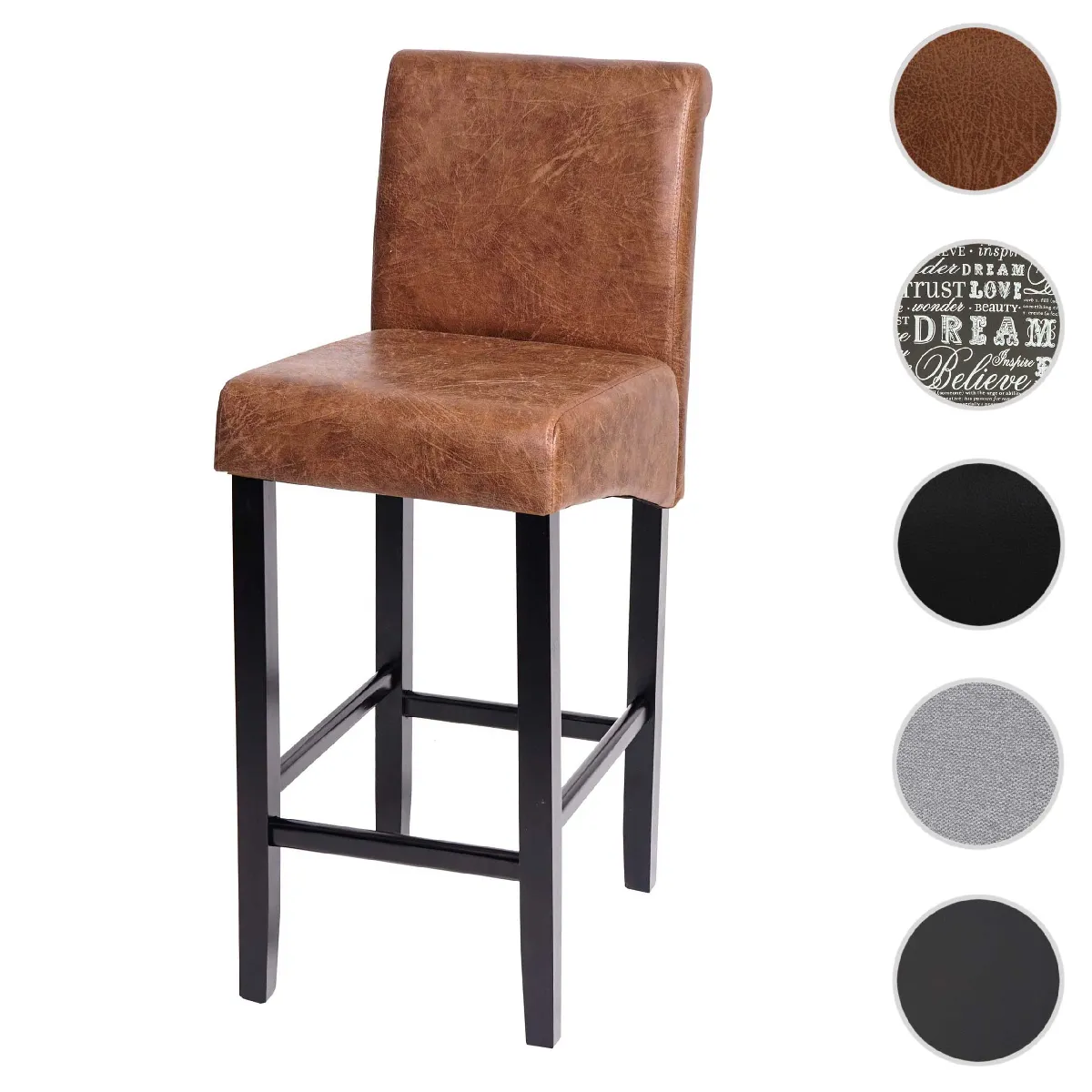 Mendler Tabouret De Bar - Brun