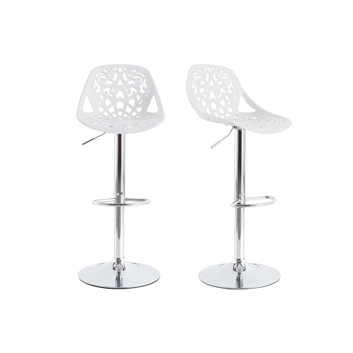 Miliboo Tabourets BAROCCA - Blanc