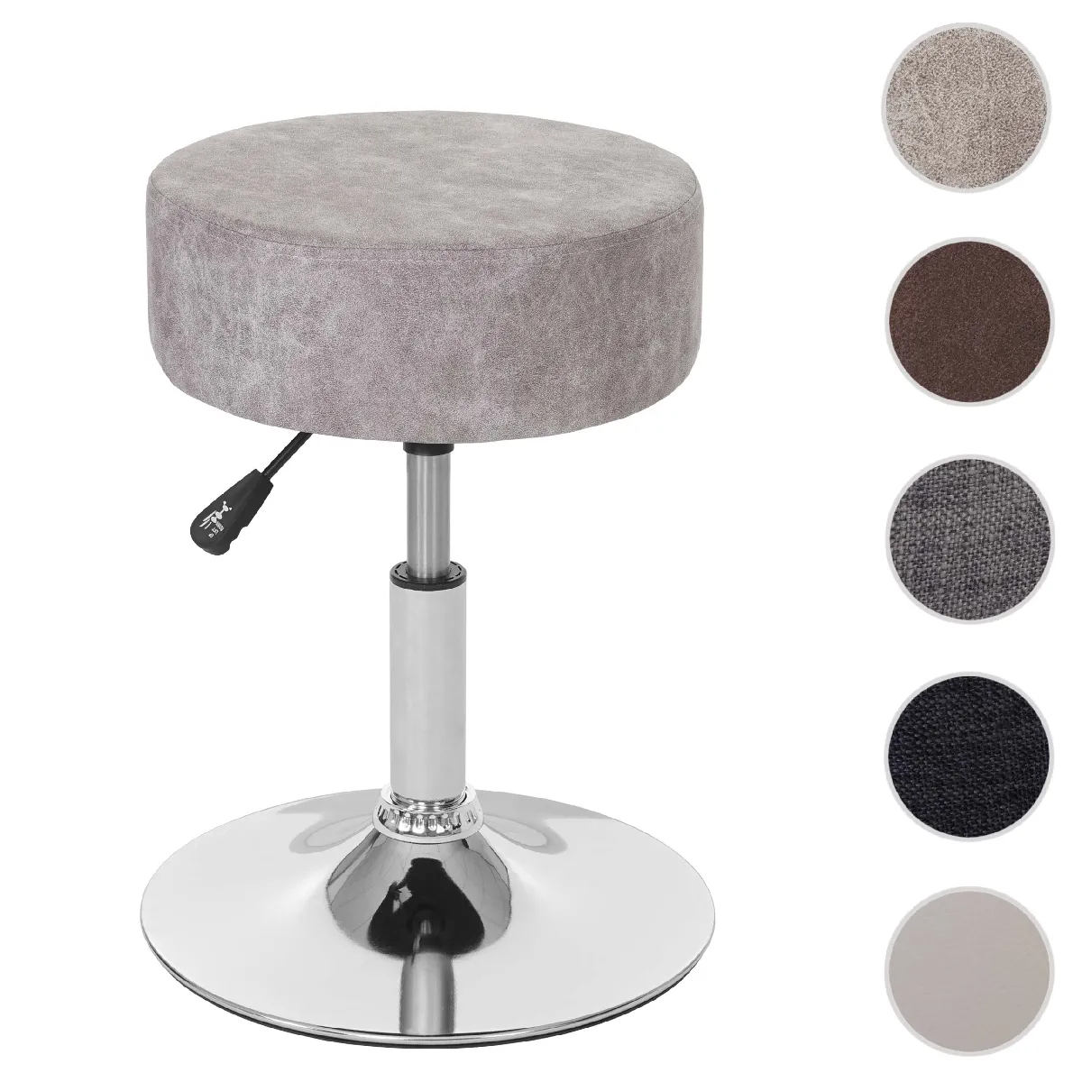 Mendler Tabouret de cuisine pivotant - Gris