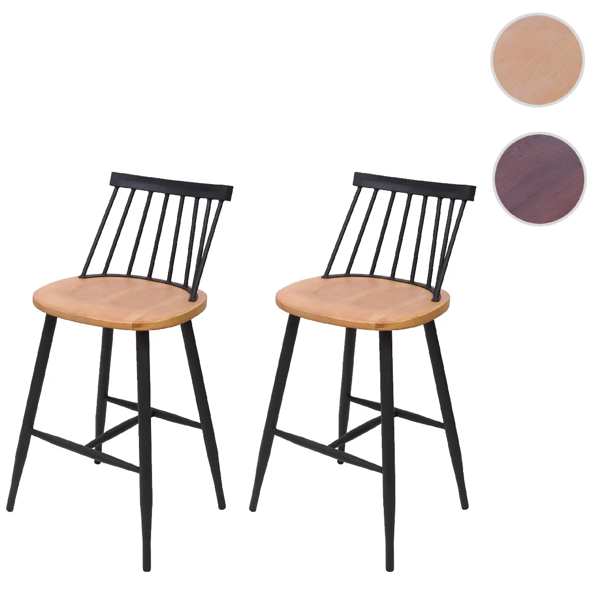 Mendler Tabourets de bar rétro - vue 2