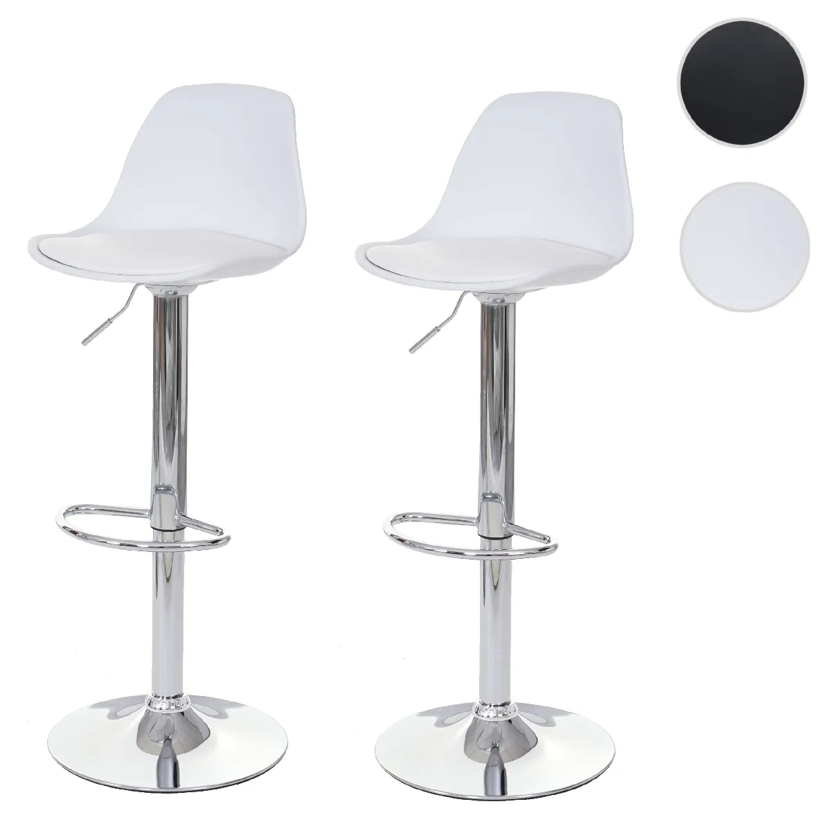 Mendler Tabouret de bar - Blanc