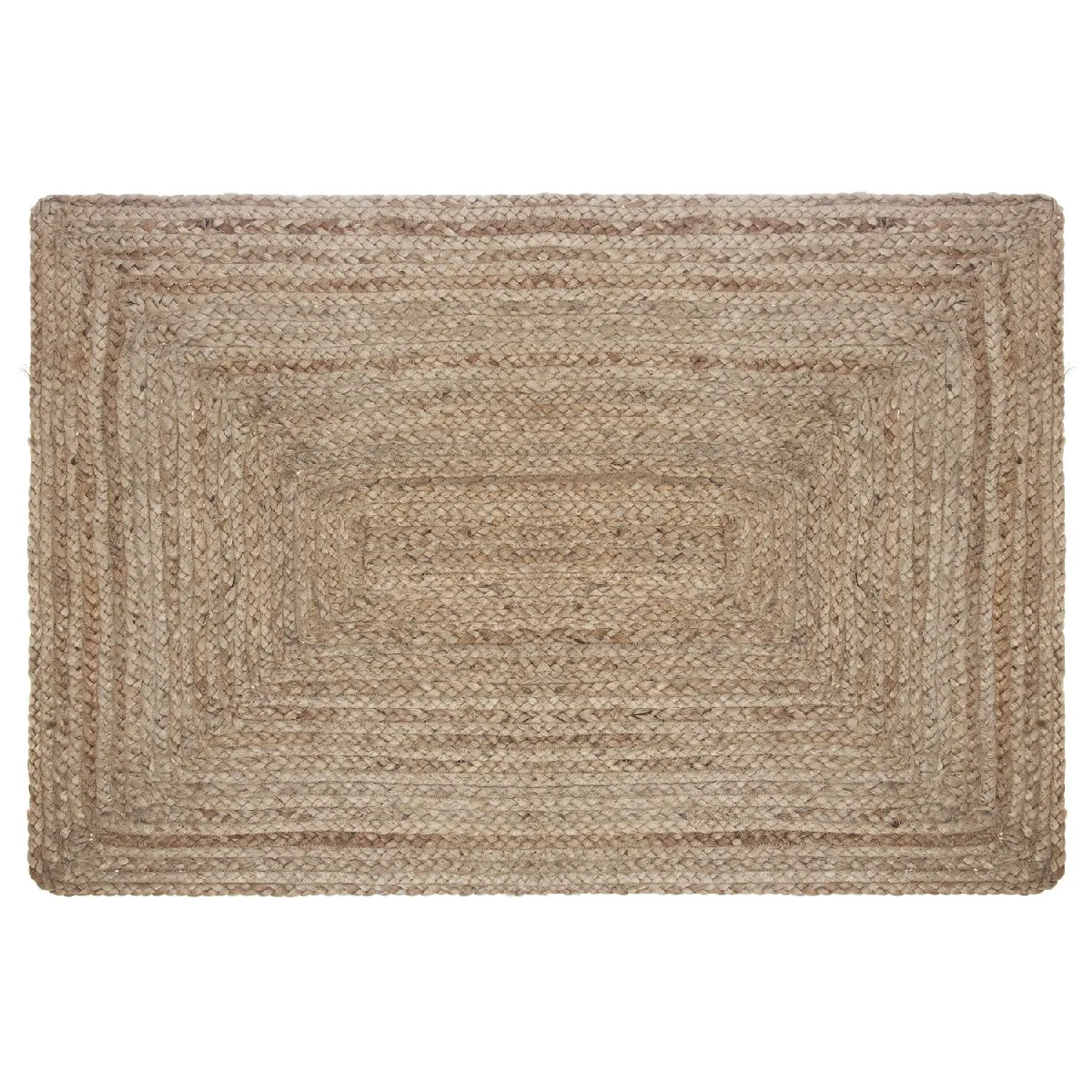 Atmosphera Marron Tapis Rectangulaire En Jute Scandi - L. 60 X L. 90 Cm