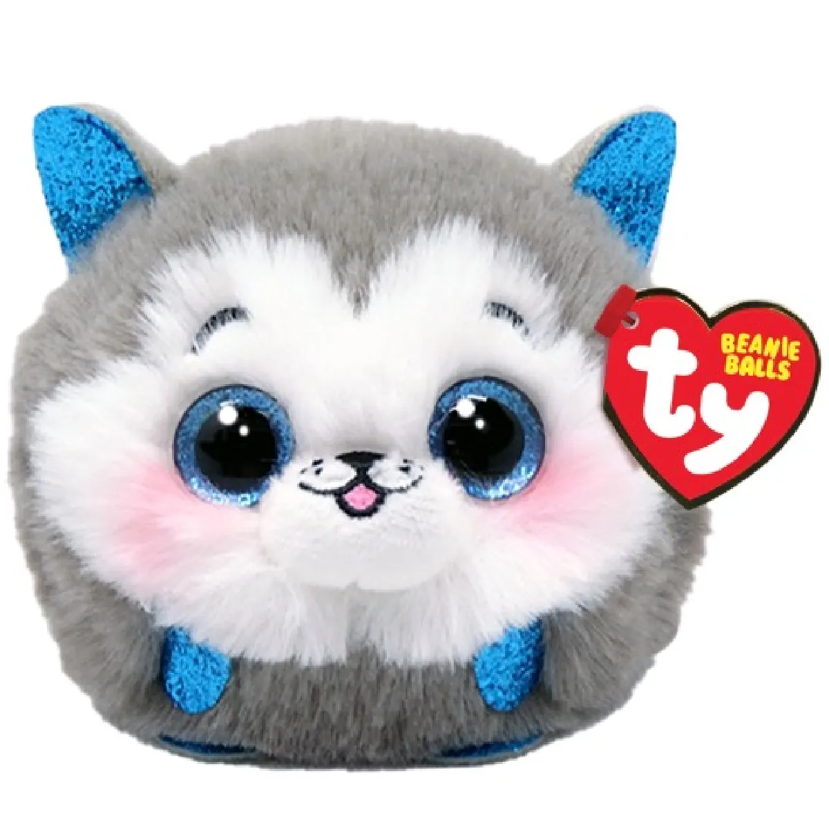 Ty Gris Peluche Puffies Slush Le Husky