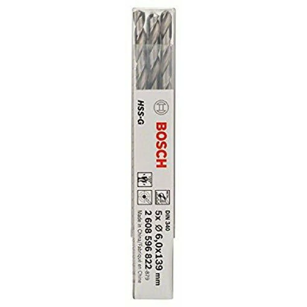Bosch Forets métal HSS-G 6 mm - x5