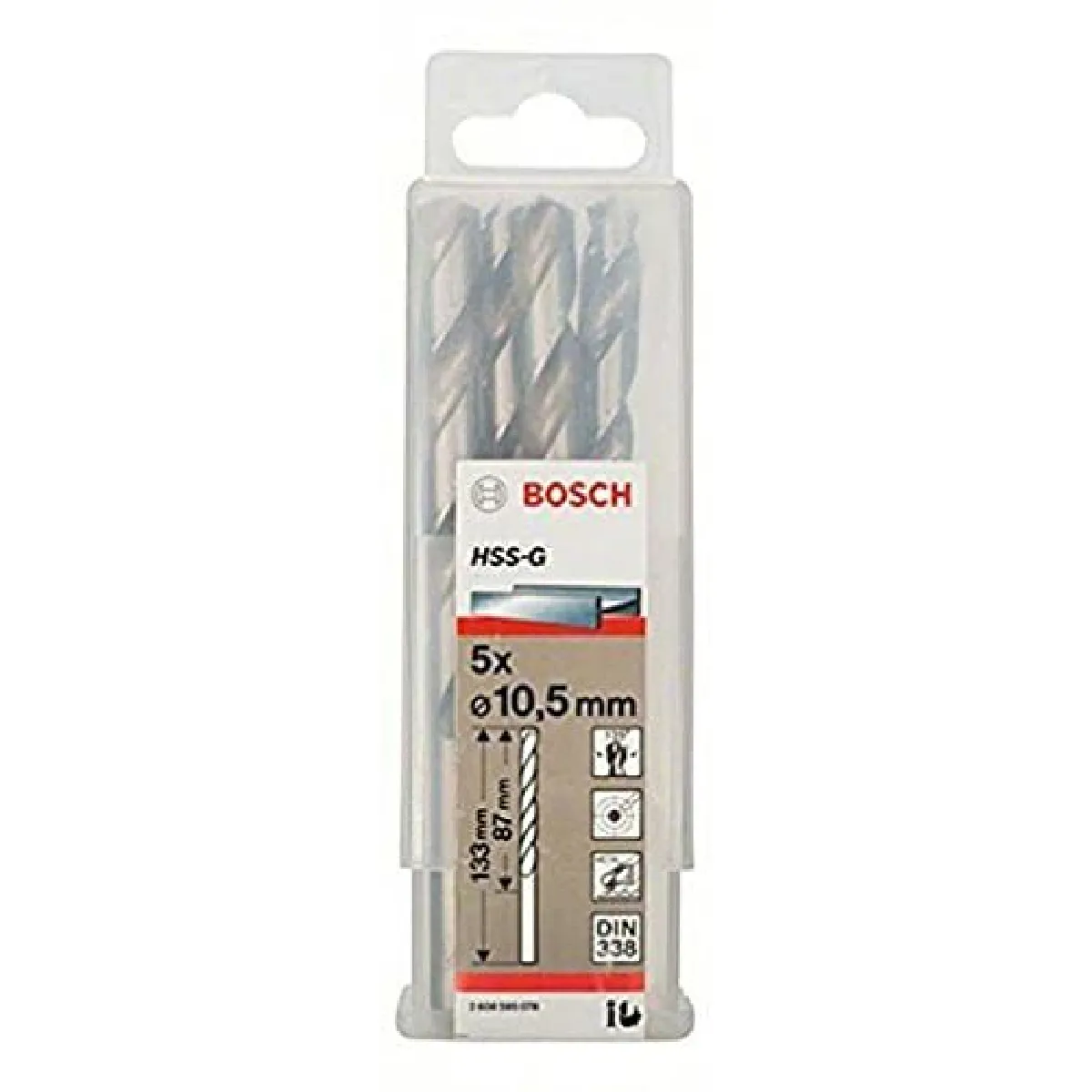 Bosch Lot 5 forets métal HSS G Ø 8.8mm - vue 9