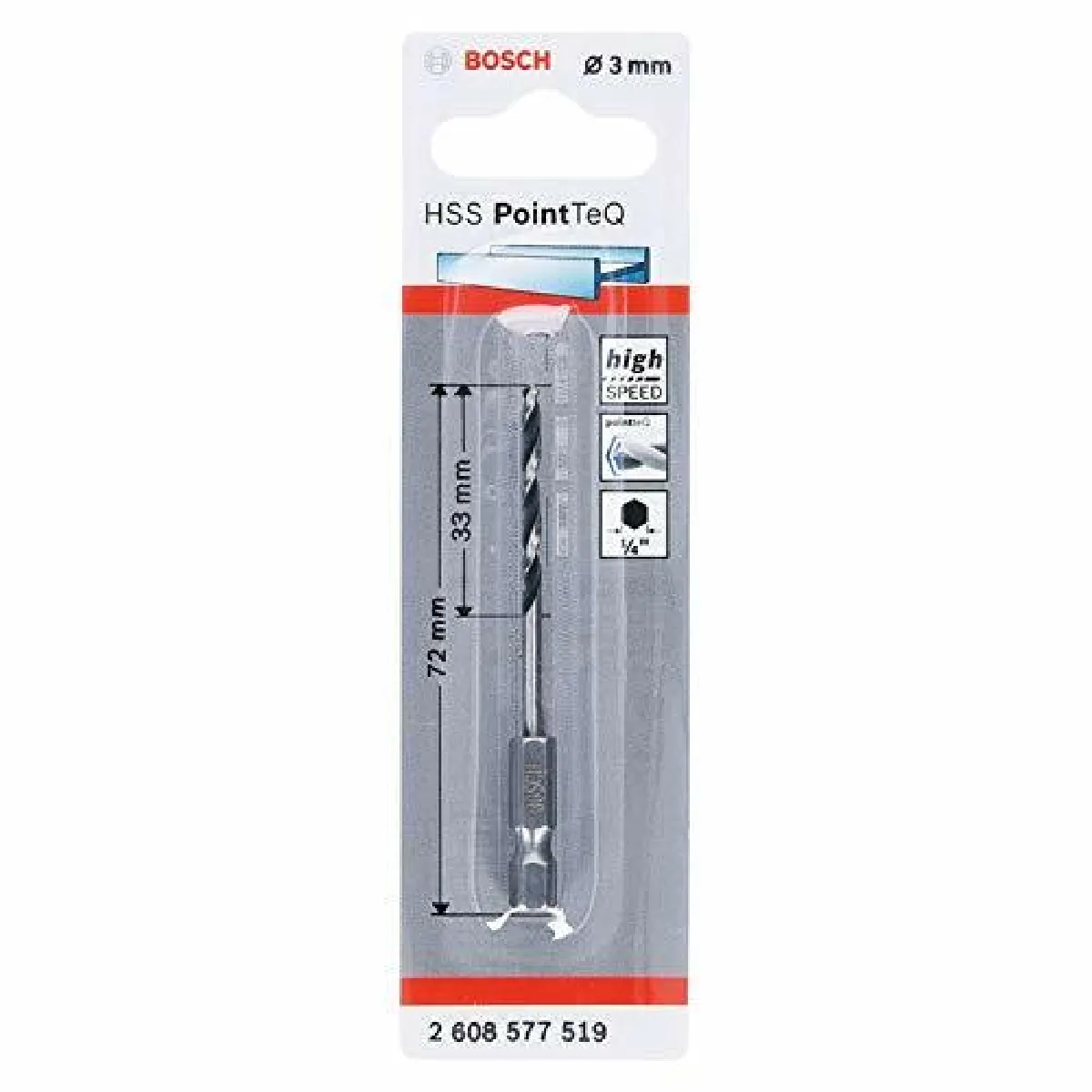 Bosch foret métal HSS PointTeQ - 3 mm