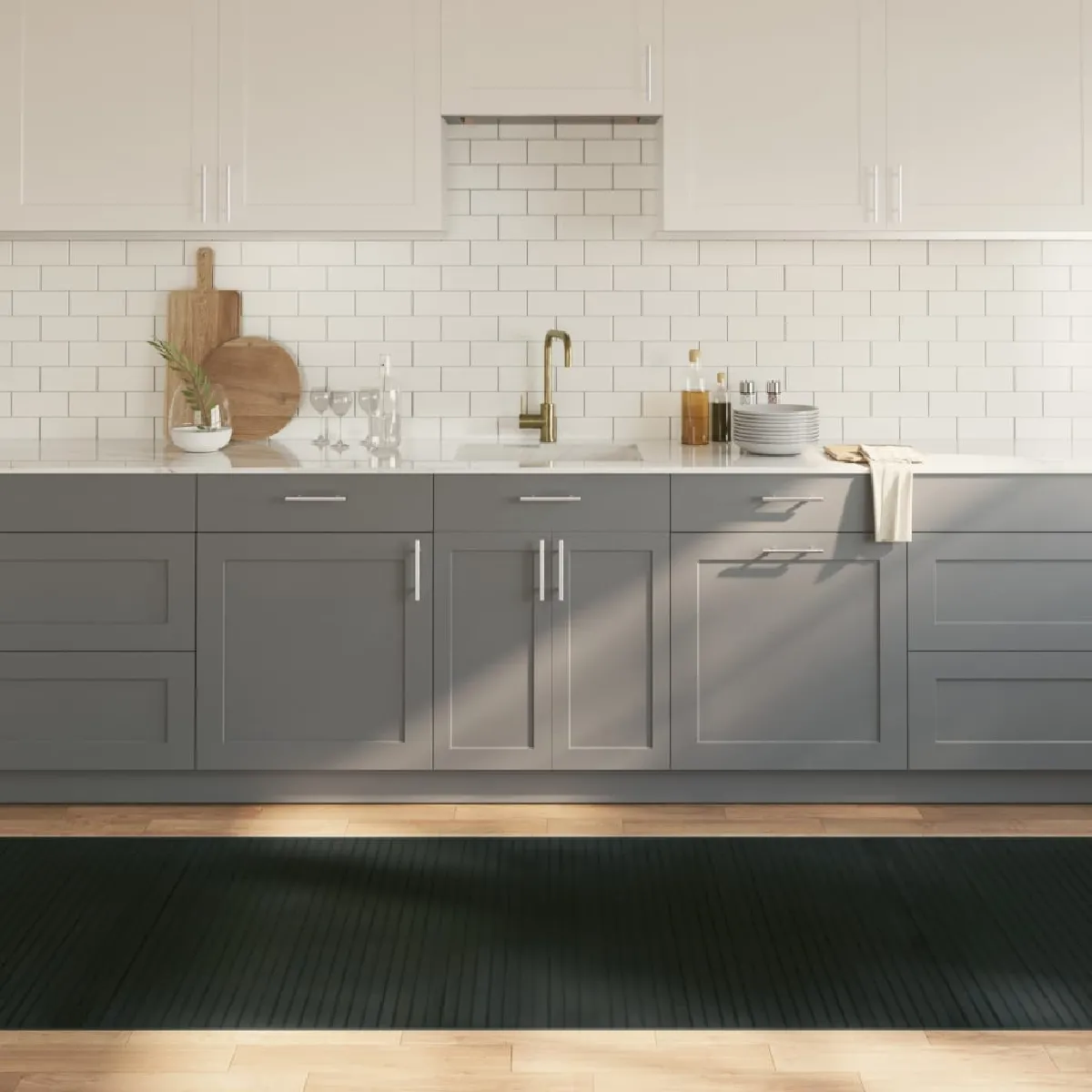 VidaXL Bambou - Gris