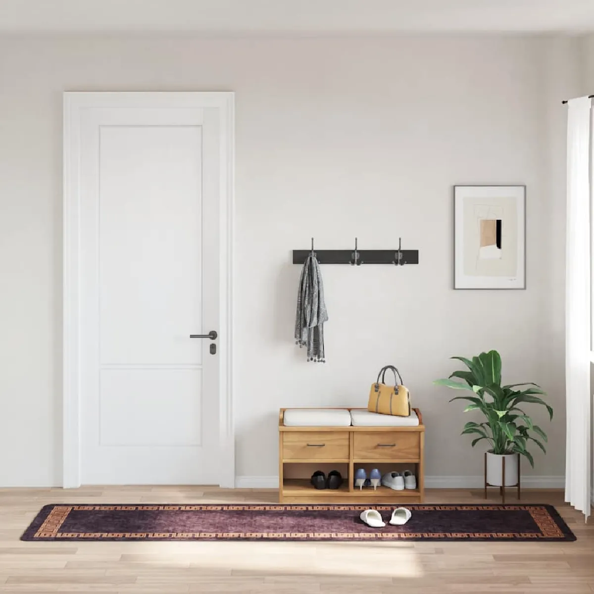 VidaXL Tapis Lavable 80x300 cm Doré