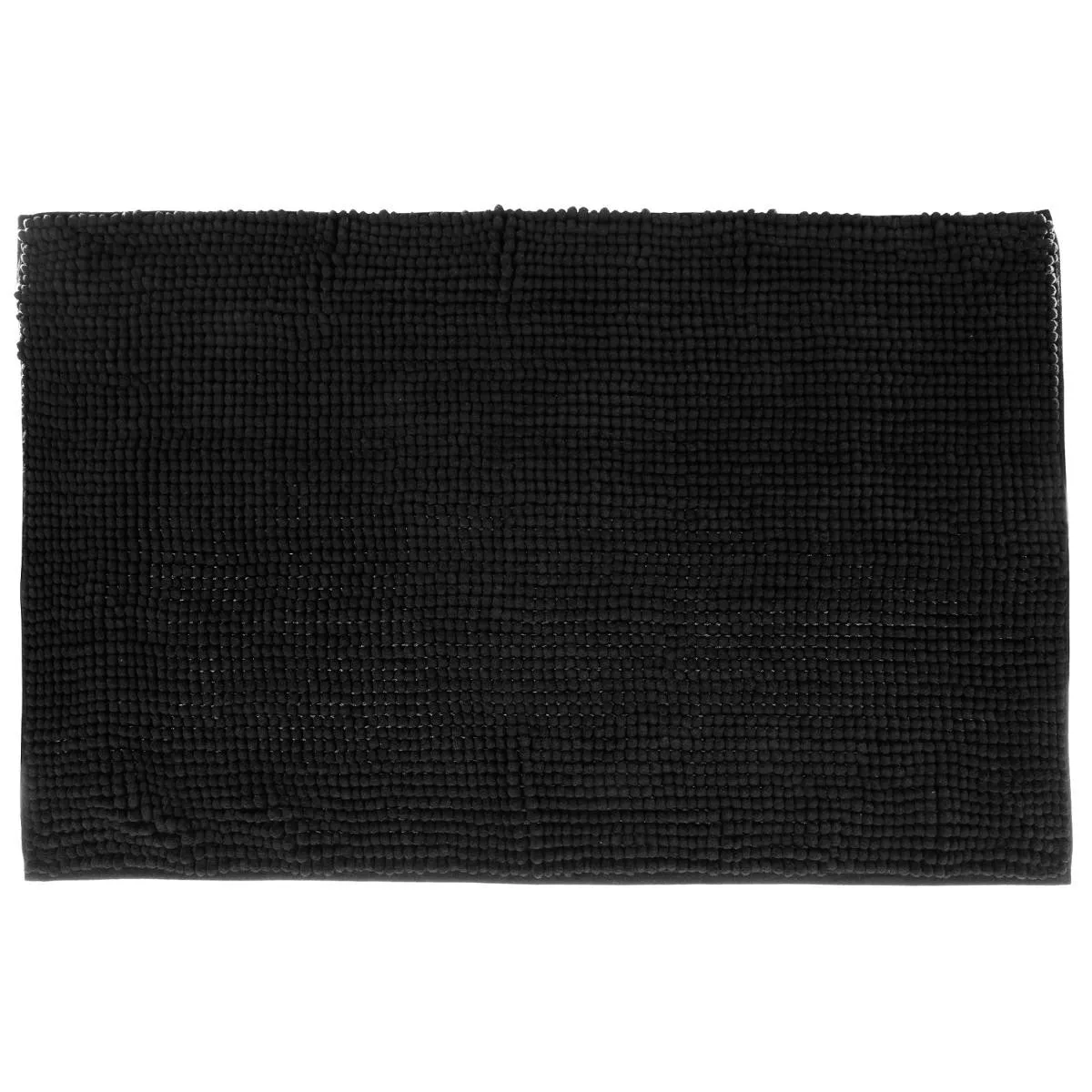 Tapis de Bain Chenille Noir - 50x80 cm