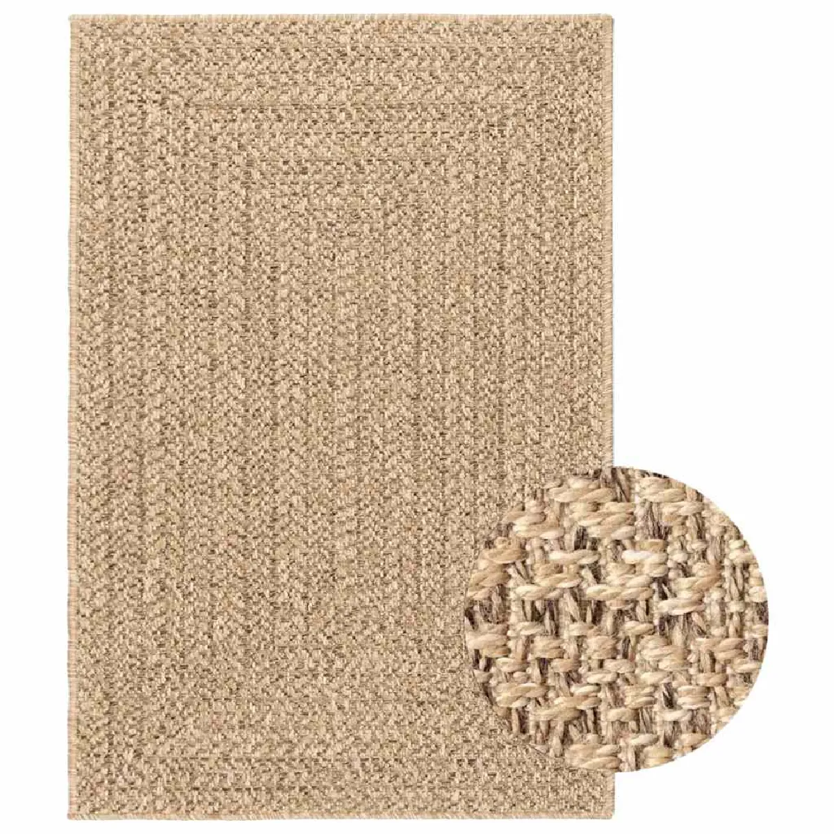 vidaXL Tapis jute intérieurextérieur 140x200